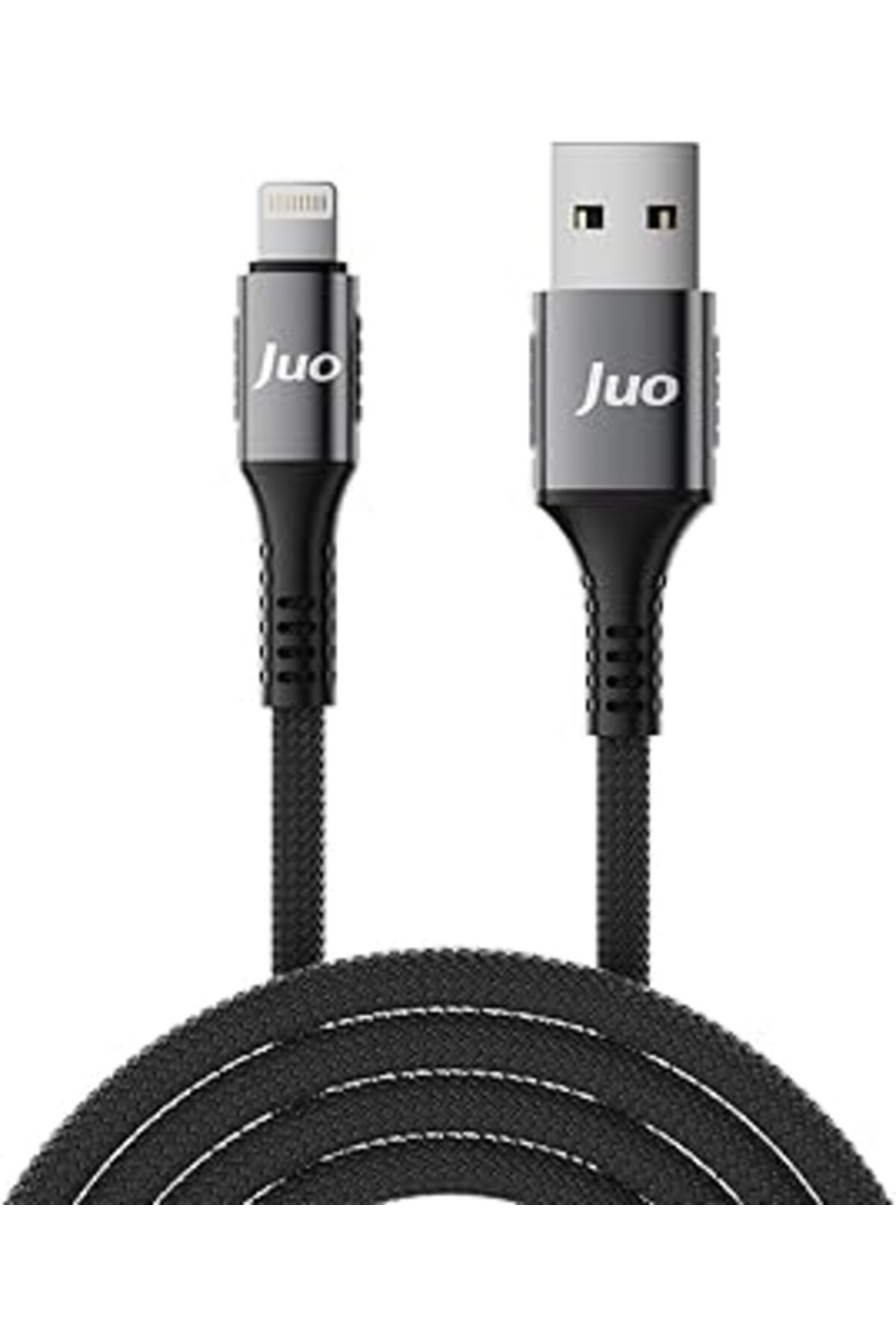 jupiter global bazaar Juo 12W 2.4A Usb-A To Lightning Apple Iphone Ipad Örgülü Hızlı Şarj Ve Data Kablosu 2 Metre