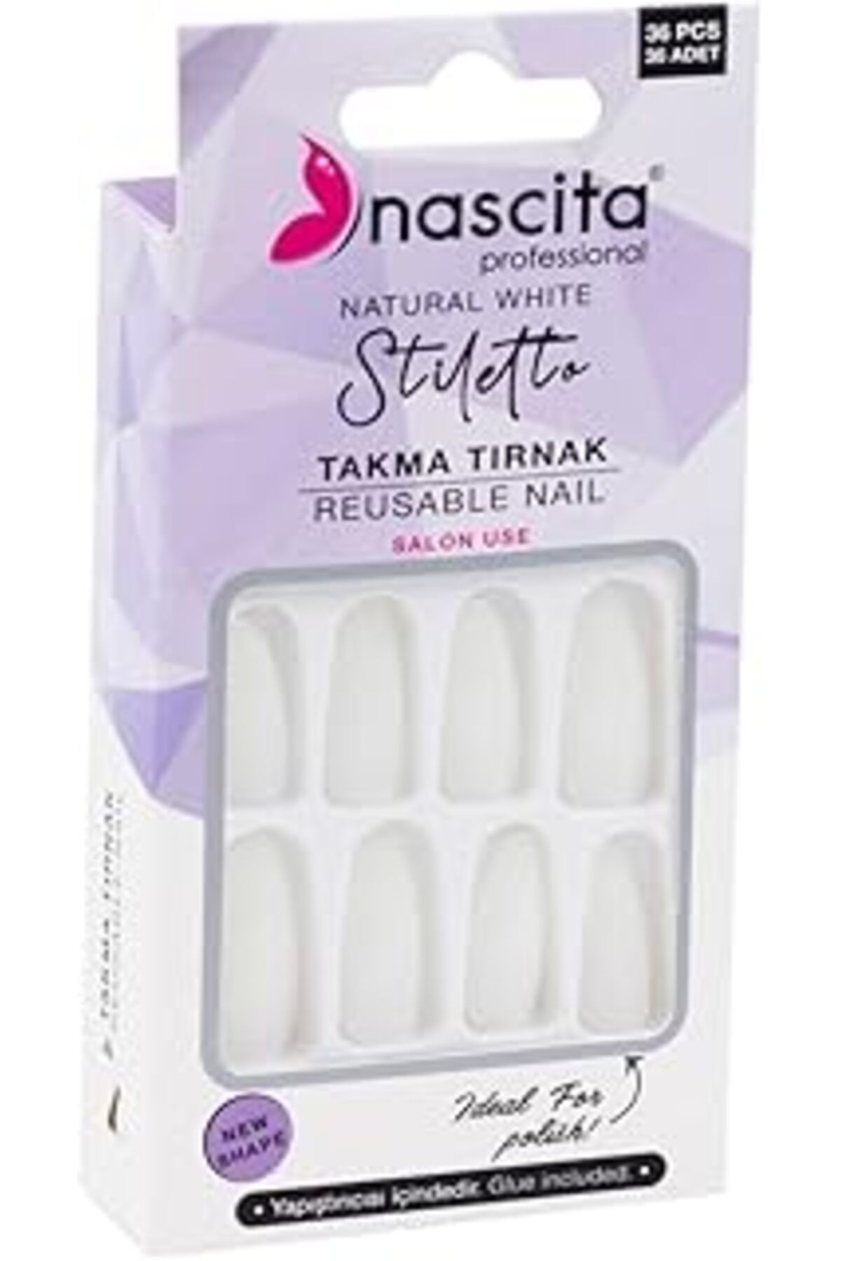 Mu Art Ahşap 36'Lı Stiletto Takma Tırnak - 137