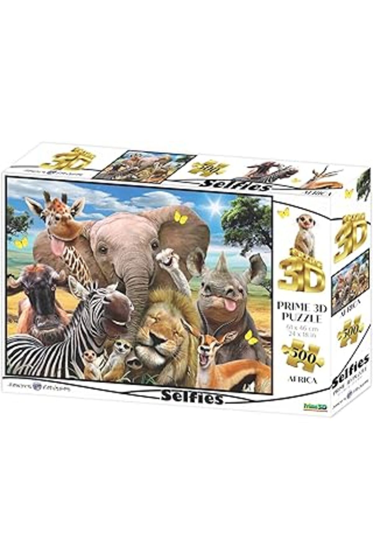 karadağsb Goliath Prime 3D - Afrika Selfie - 500 Parça Yetişkin Puzzle