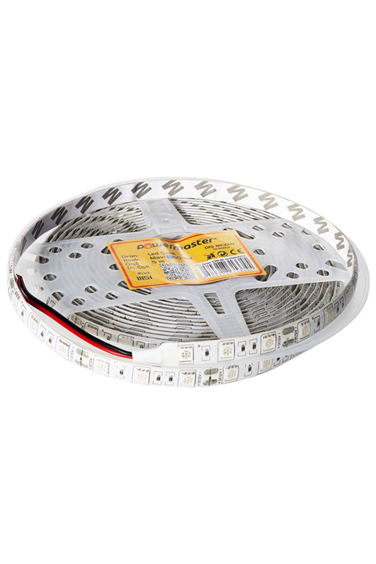 robotrend Led Şerit 3 Çipli Mavi Diş Mekan Silikonlu 60 Led 5 Metre (5050)