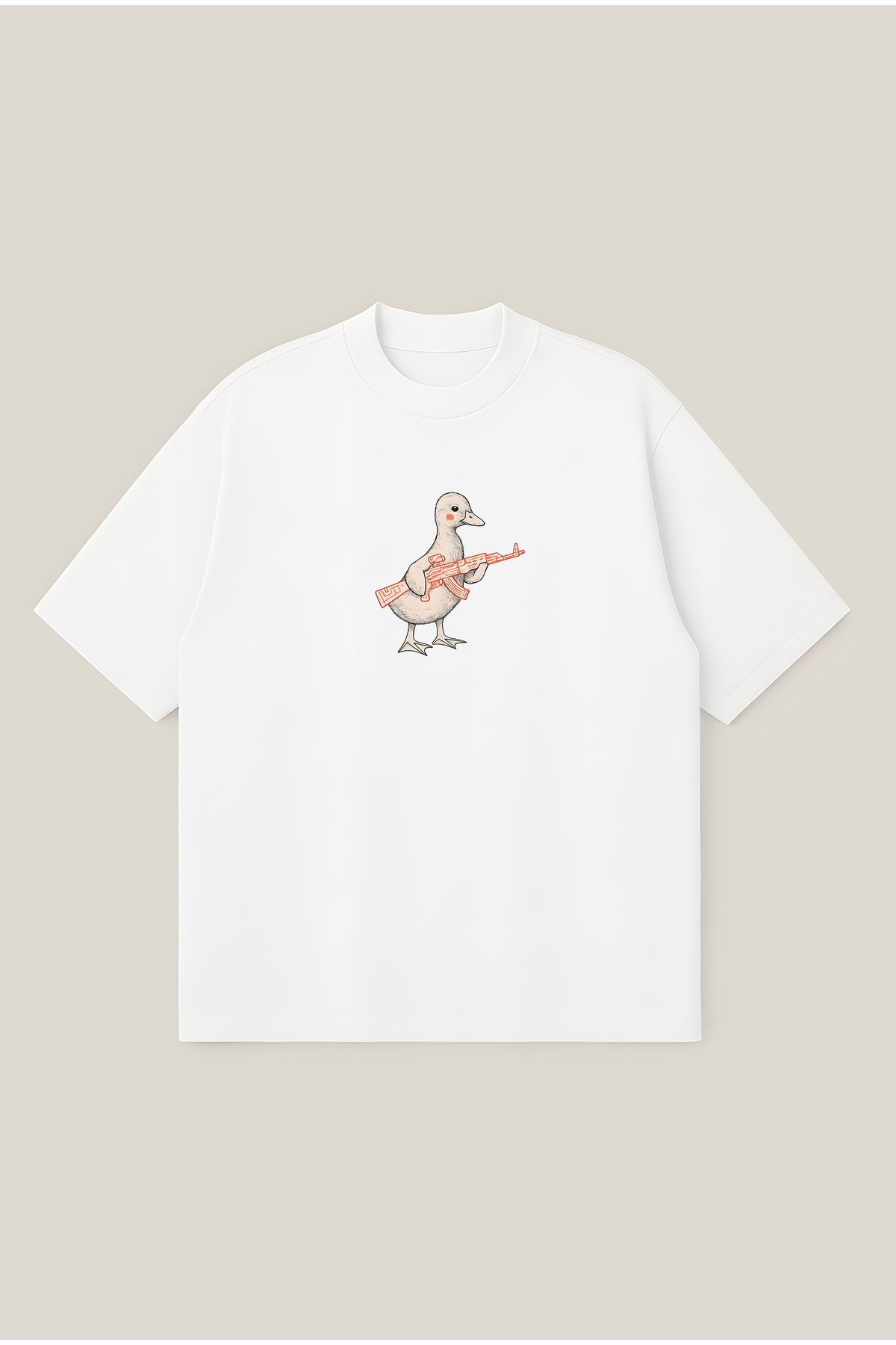 Moon Dancer Cute But Unisex Oversize Baskılı Boxy Fit Kalın Kumaşlı T-shirt
