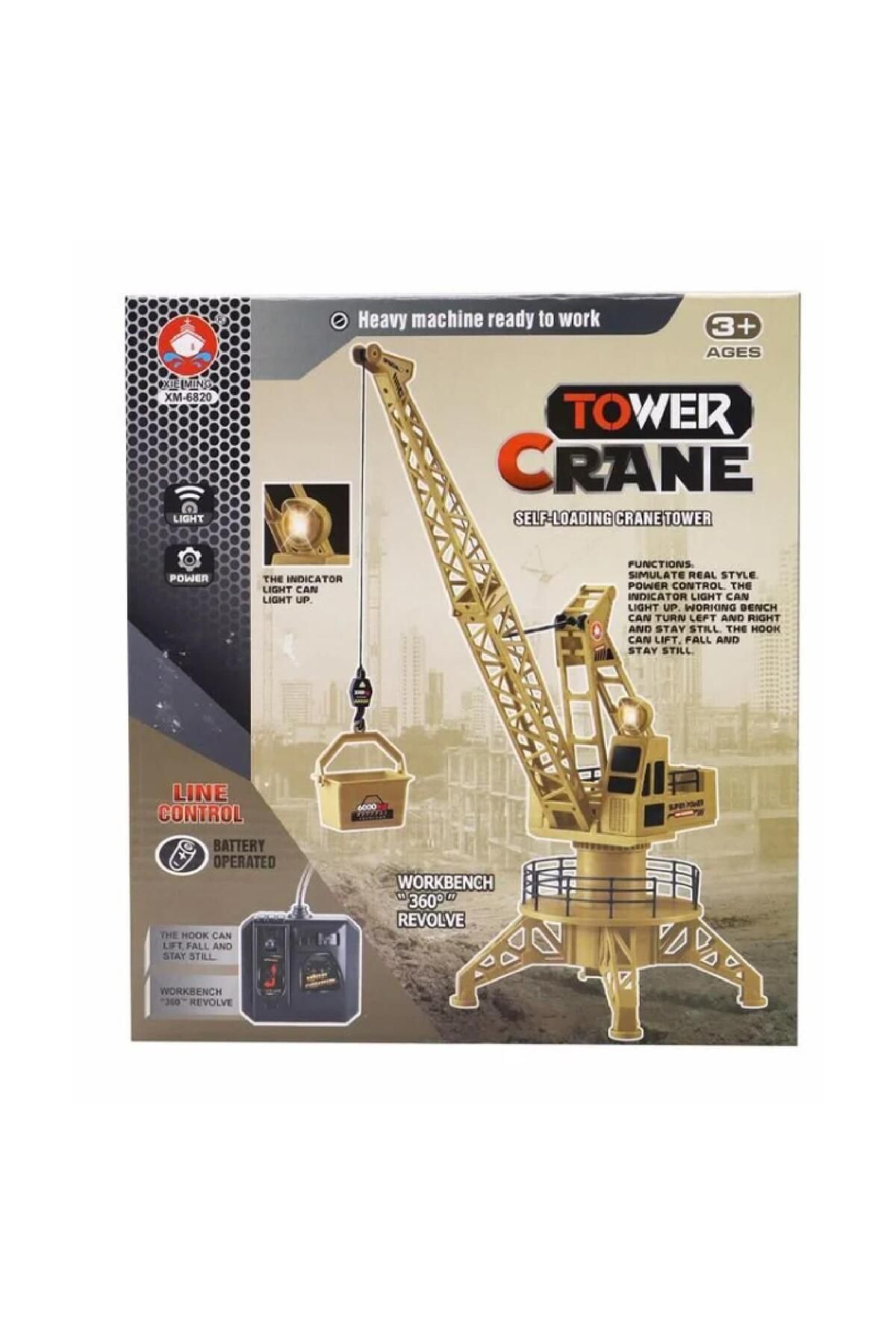 toysclub MEGA KULE VİNÇ KABLO KUMANDALI