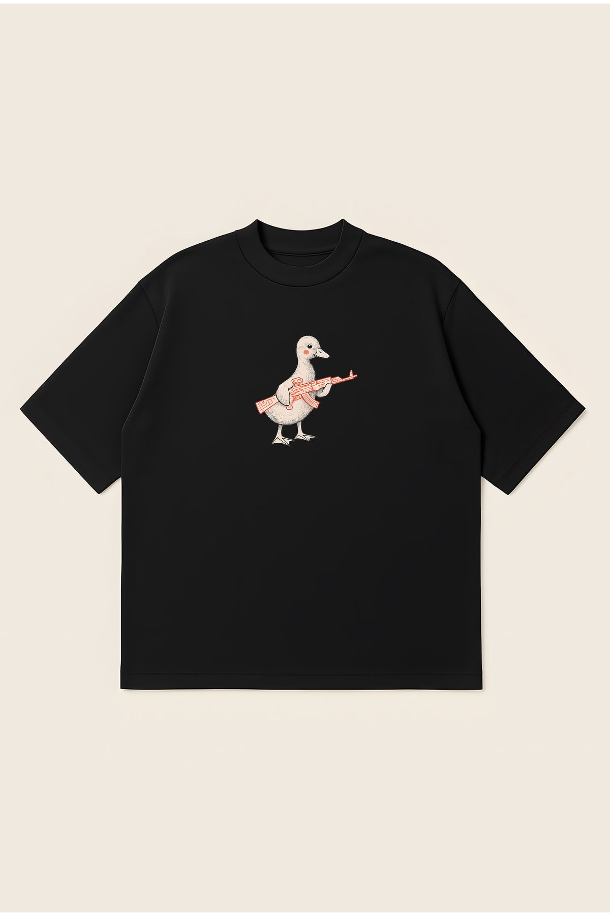 Moon Dancer Cute But Unisex Oversize Baskılı Boxy Fit Kalın Kumaşlı T-shirt