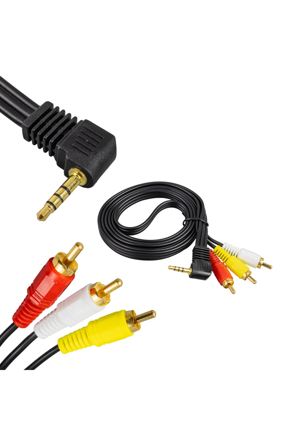 robotrend G-523A 3.5 Mm Stereo Erkek / 3 Rca 1.2 Metre Uzun Jack Uydu Alicisi Av Kablo (3157=2884)