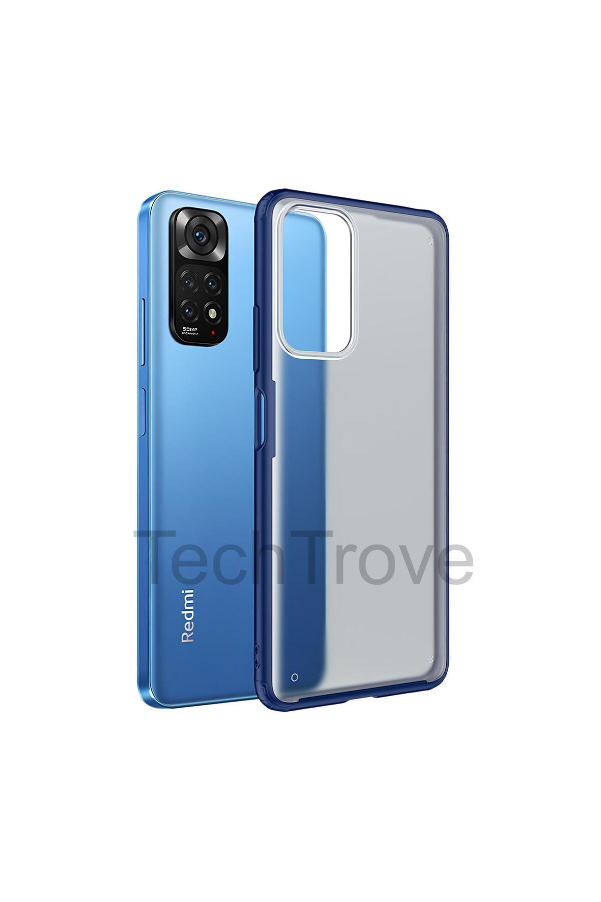 TechTrove Xiaomi Redmi Note 11 Kılıf Extra Korumalı Arkası Şeffaf Slikon Kapak
