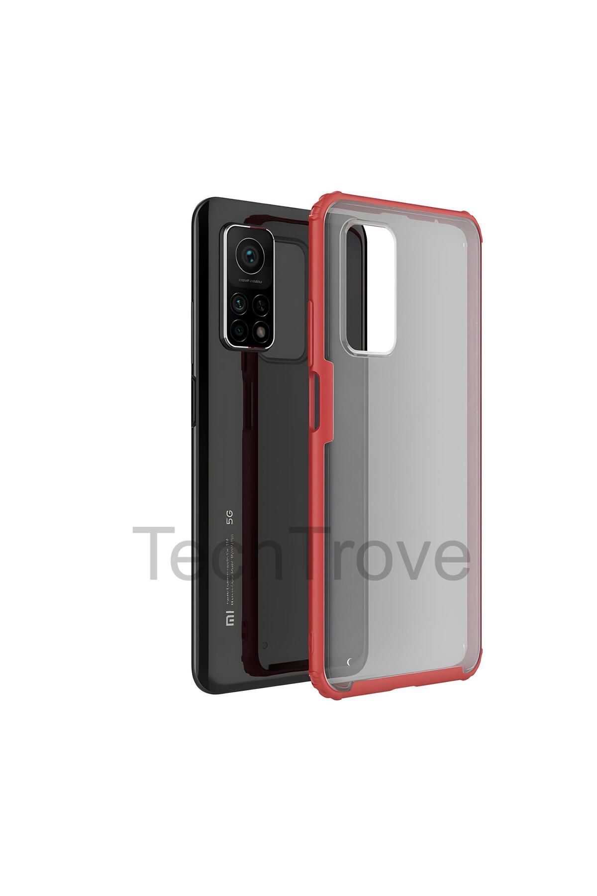 TechTrove Xiaomi Mi 10T Kılıf Extra Korumalı Arkası Şeffaf Slikon Kapak