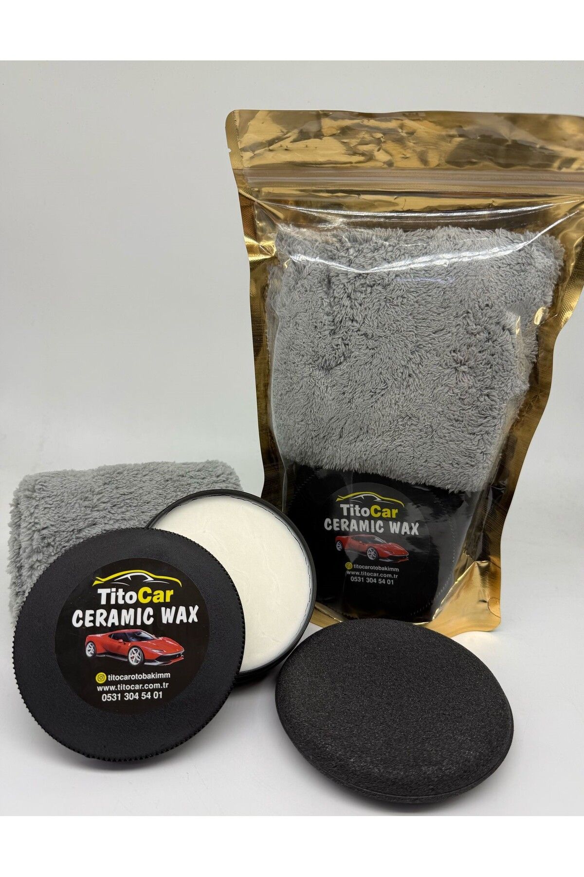 titocar Seramik Wax Mikrofiber Bez ve Ped Hediyeli 150 gr