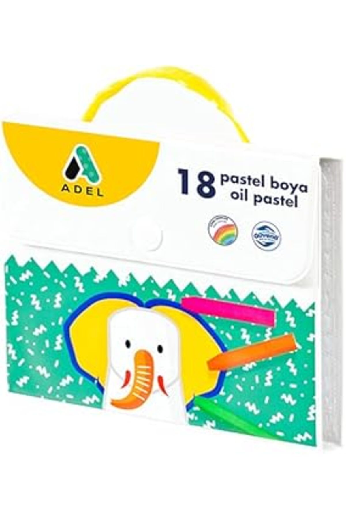 NZM TİCARET Adel Pastel Boya, 18 Renk, Çanta