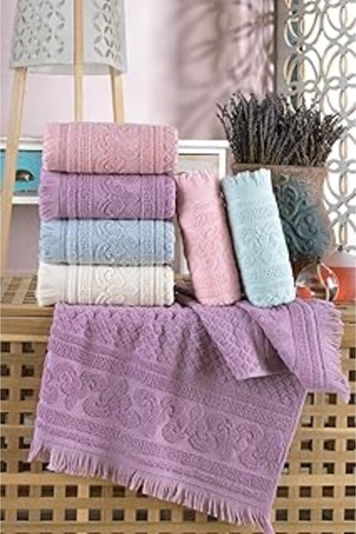 NZM TİCARET Premium 6'Lı 50X90 Cm Antibakteriyel El & Yüz Havlu Seti |%100 Pamuk