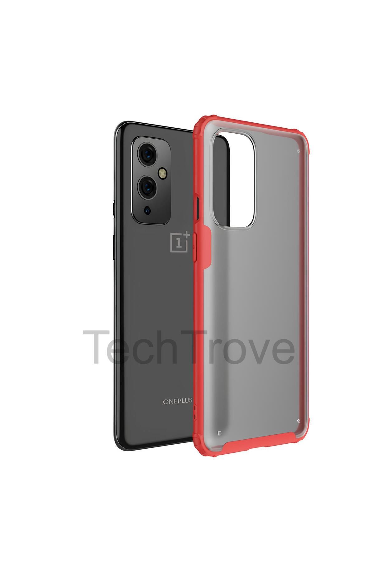 TechTrove One Plus 9 Kılıf Extra Korumalı Arkası Şeffaf Slikon Kapak