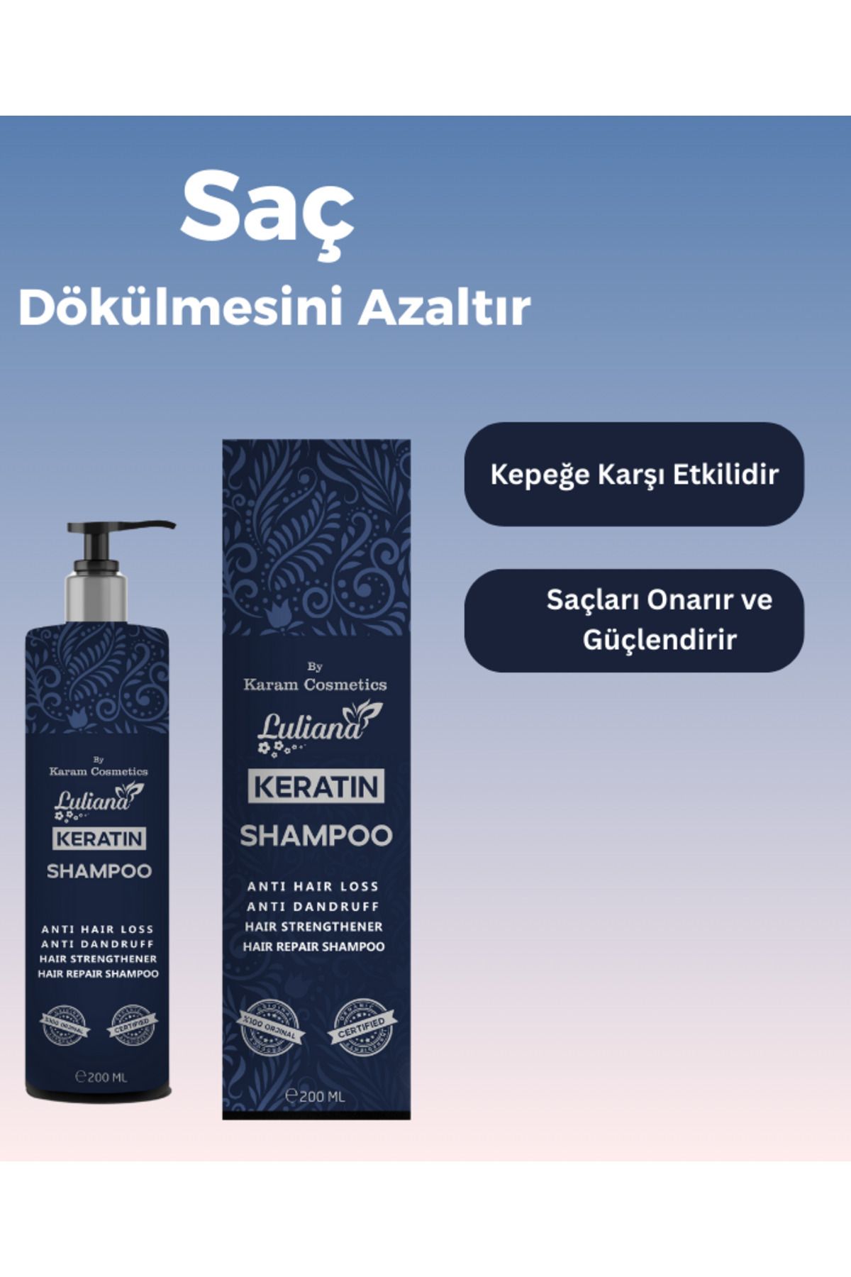 Luliana Keratin Şampuan Tüm Saçlar Için | 200 ml