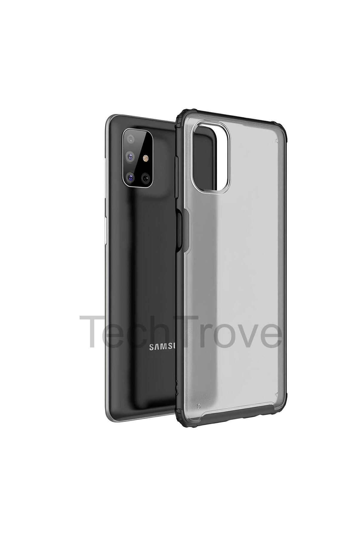 TechTrove Samsung Galaxy M51 Kılıf Extra Korumalı Arkası Şeffaf Slikon Kapak