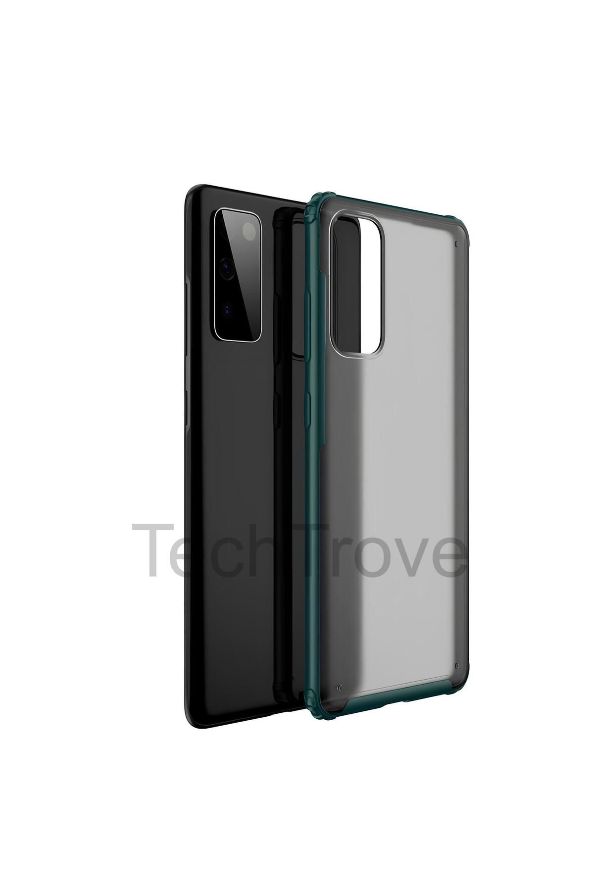 TechTrove Samsung Galaxy S20 FE Kılıf Extra Korumalı Arkası Şeffaf Slikon Kapak
