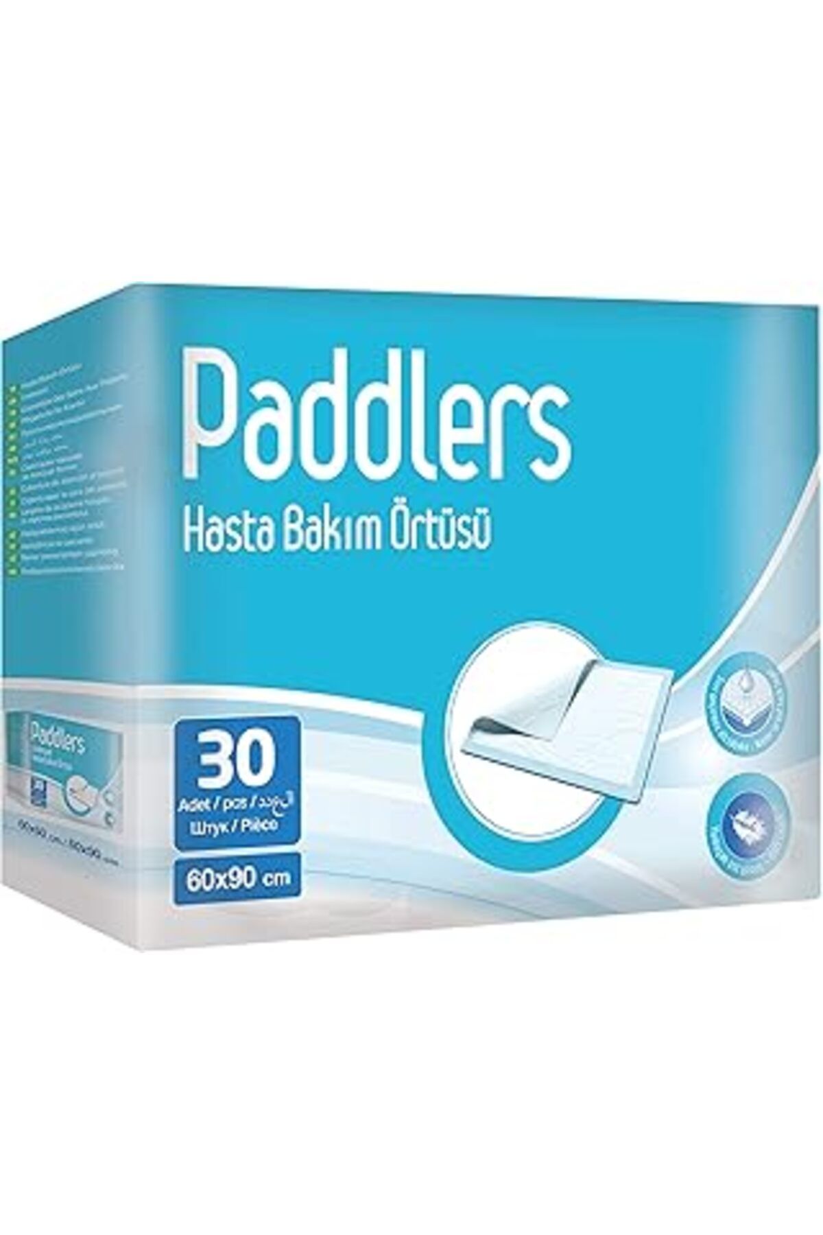 DENİZBİLİŞİM Paddlers Hasta Bakım Yatak Koruyucu Örtü 30'Lu (60 X 90)