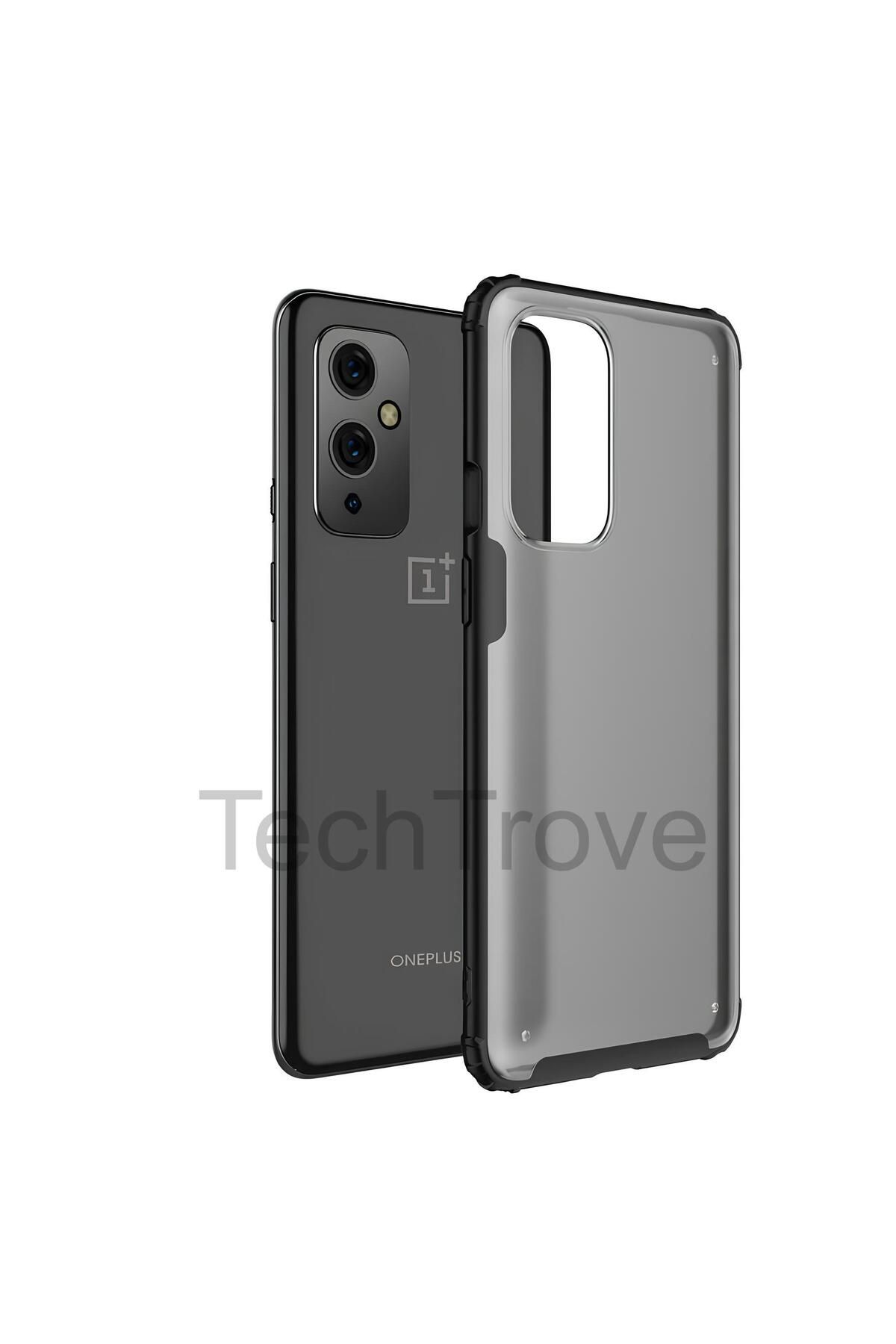 TechTrove One Plus 9 Kılıf Extra Korumalı Arkası Şeffaf Slikon Kapak