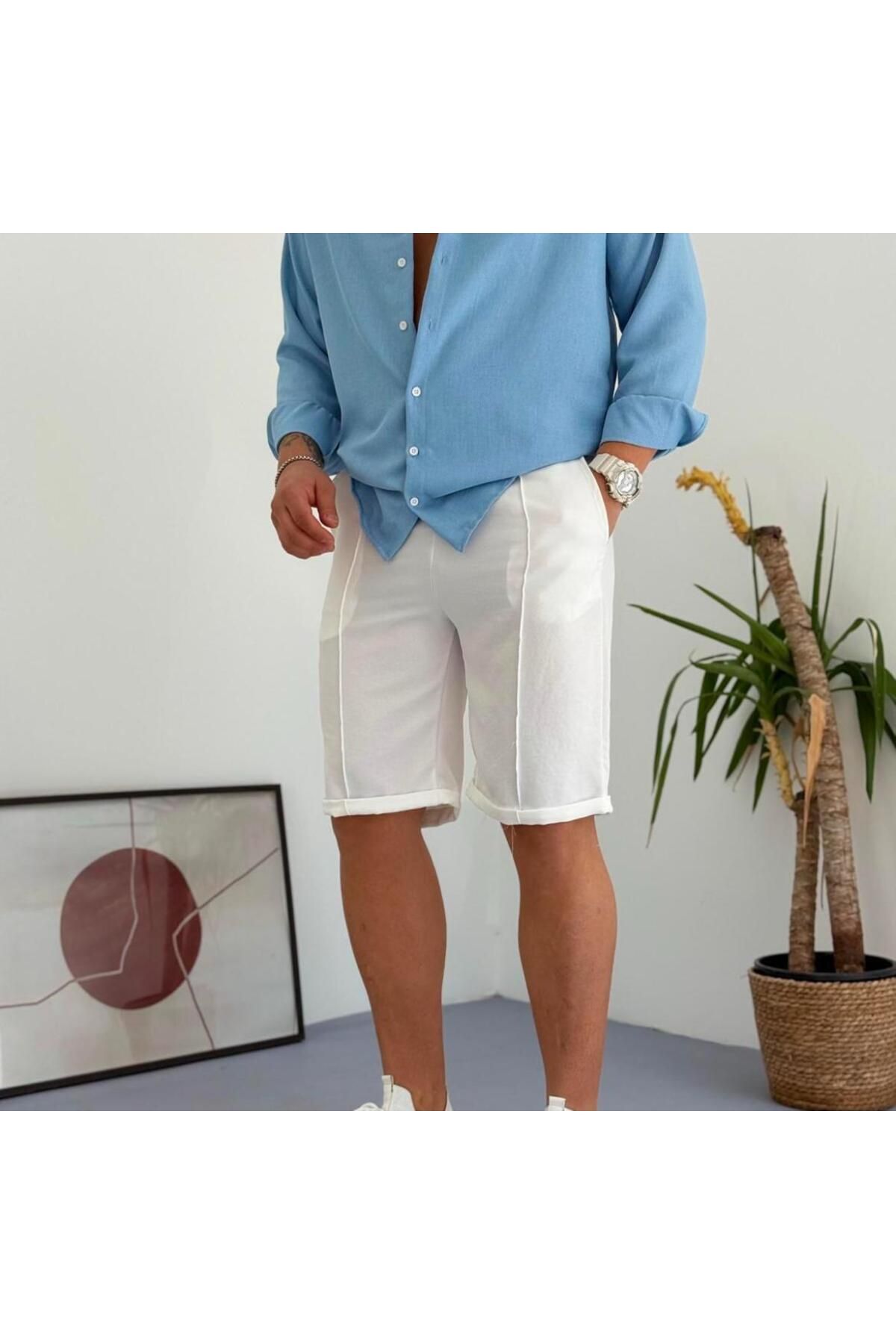 LC Waikiki İp Bağlamalı Keten Erkek Gabardin Şort
