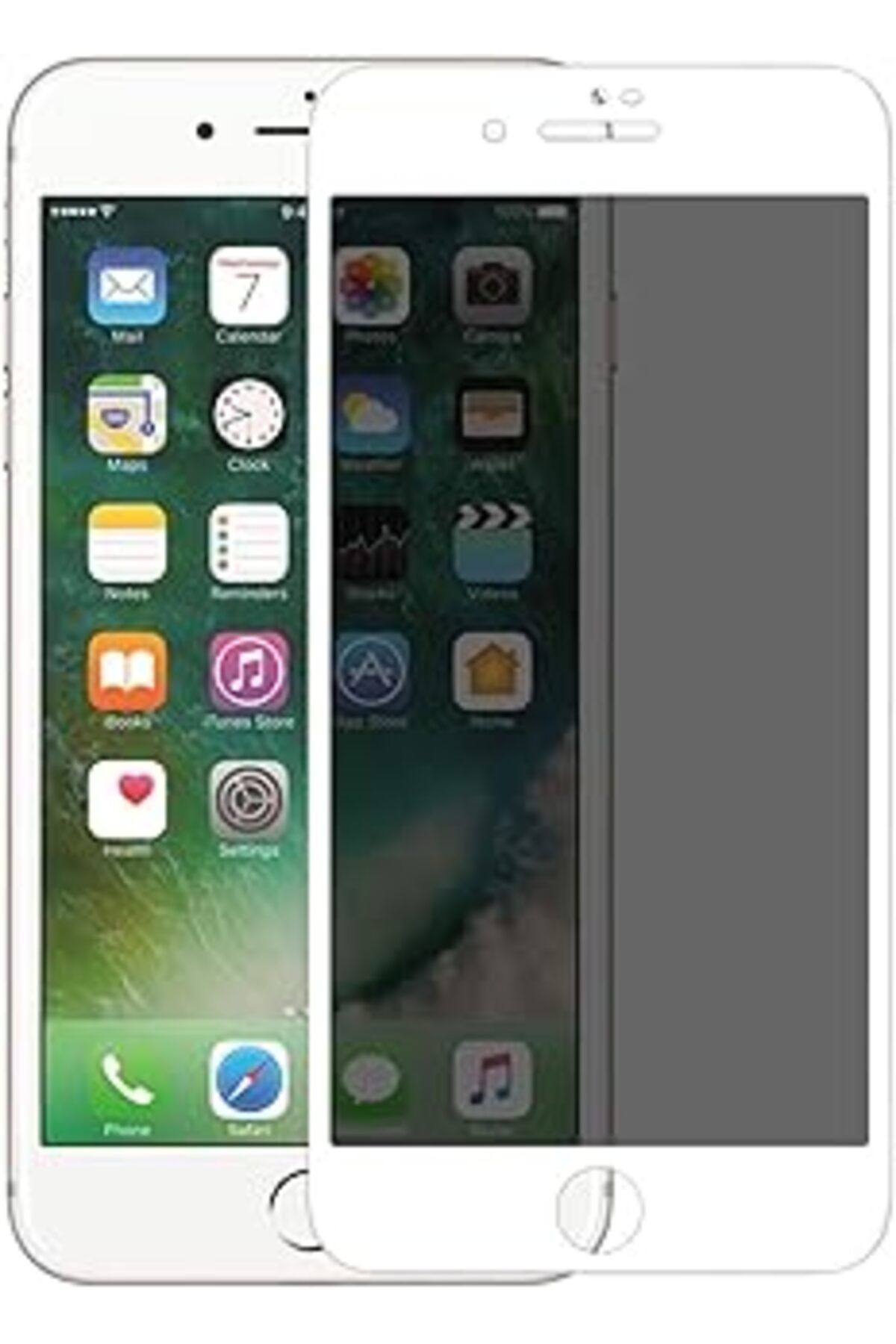 Pazarcan Microsonic Apple Iphone 7 Plus Privacy 5D Gizlilik Filtreli Cam Ekran Koruyucu Beyaz