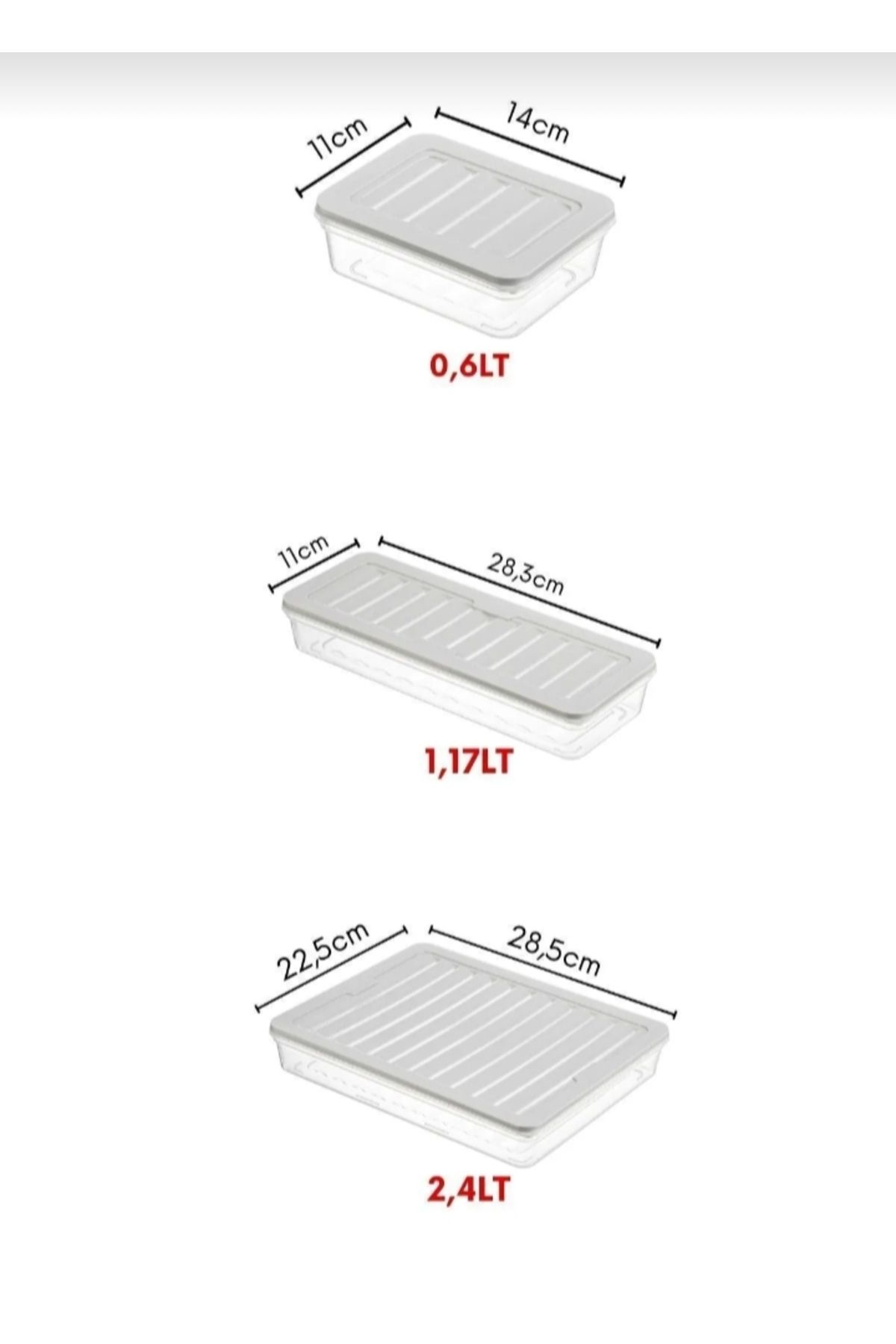 VİZYON-Refrigerator Organizer Icebox Storage Container Icebox Container Storage Container Set 2