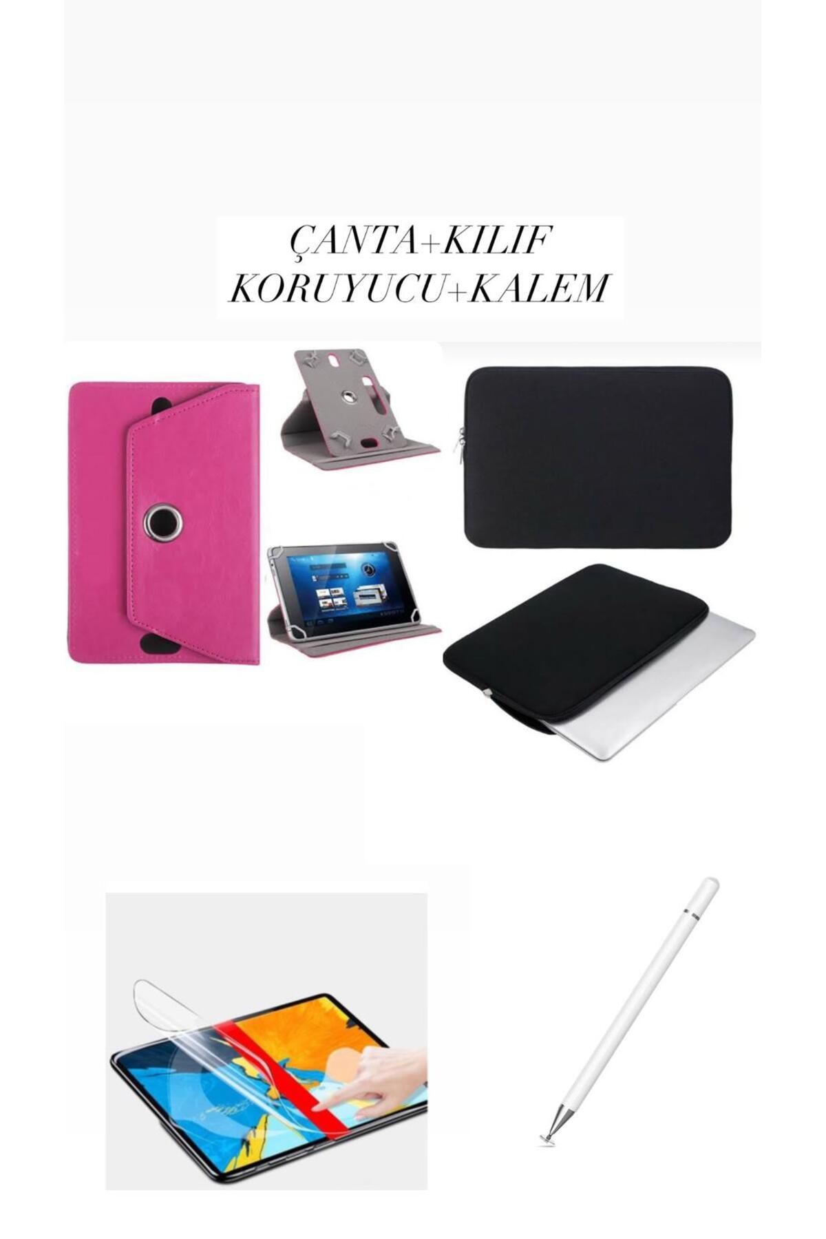 corcishop Vorcom SXPro 10.1 inç Uyumlu 4in1 Set Kılıf Kalem Çanta Nano Koruyucu