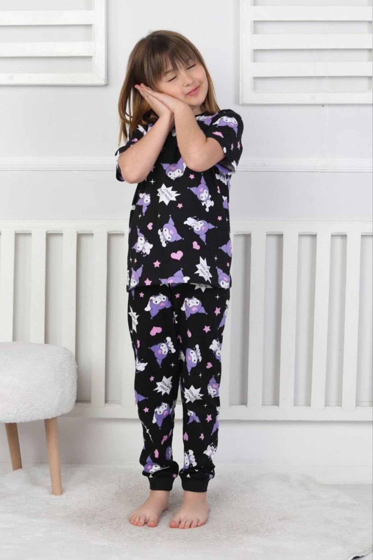 bunny hopp Kız Çocuk Yazlık Pijama Takımı 3-13 Yaş - %100 Pamuk Süprem Penye, Terletmeyen, Yumuşak Kumaş fotoğrafı 2 (önizleme)