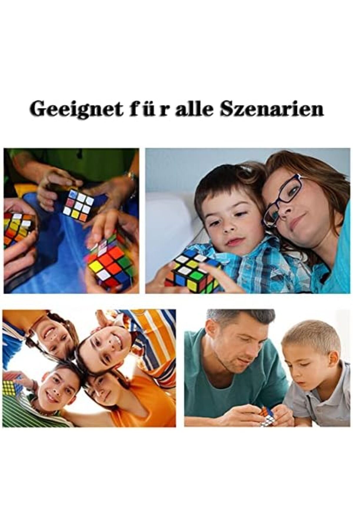 Generic-مكعب سحري ٣×٣ - لعبة ألغاز سريعة الدوران للأطفال والكبار، تصميم مضاد للالتصاق 5