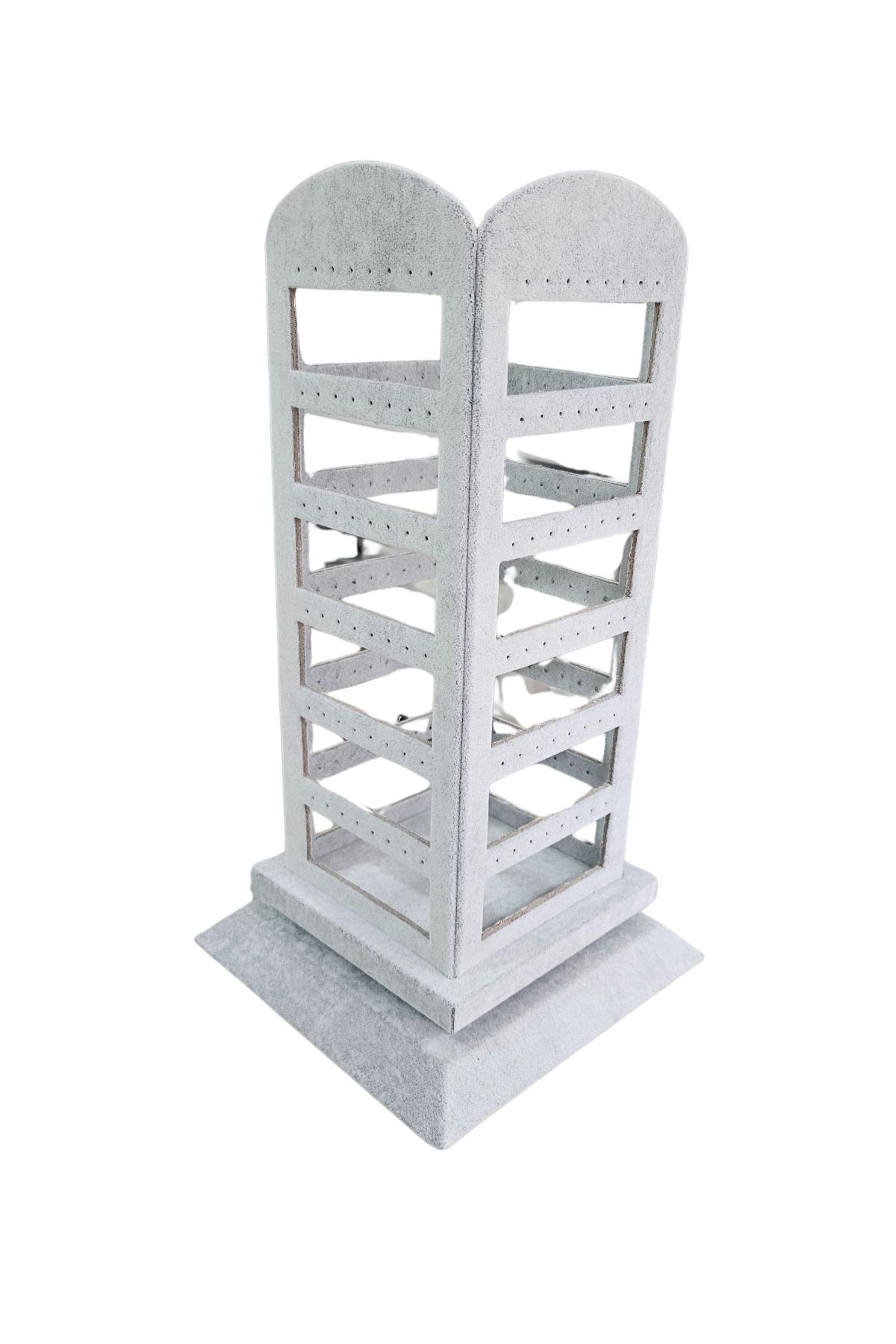 ÖZER KUTU 96 lı 360 Döner Küpelik Standı Süet (18 x35 cm)