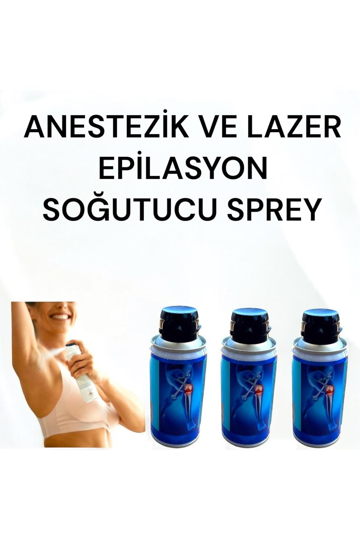 Gök Sports 3 Adet 2'si 1 Arada Anestezik Ve Lazer Epilasyon İçin Soğutucu Sprey 150 Ml