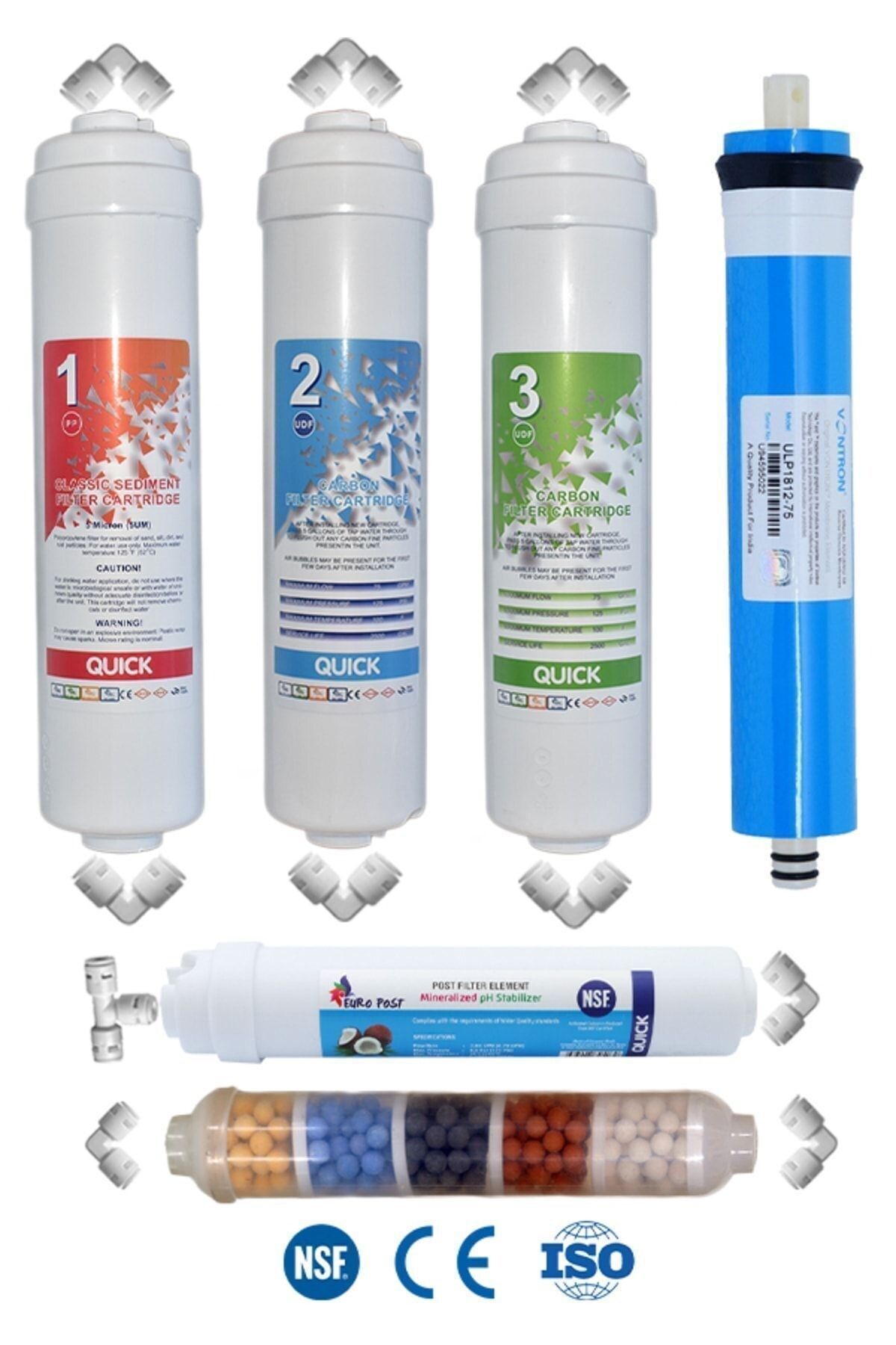 Filter Store Kapalı Kasa Su Arıtma Cihazı Filtresi 10 Aşamalı Filtre Seti (NSF ONAYLI VONTRON MEMBRANLI)