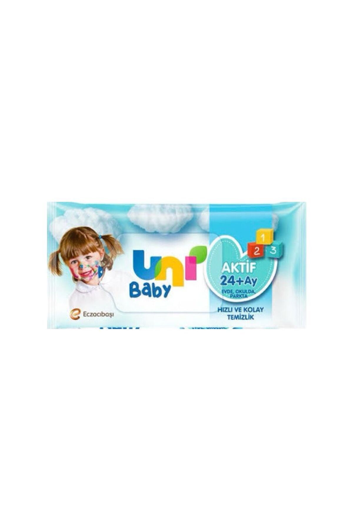 Uni Baby Bebek Islak Mendil Aktif 24+ Ay 416 Yaprak (8X52) Yapışkan Kapaklı