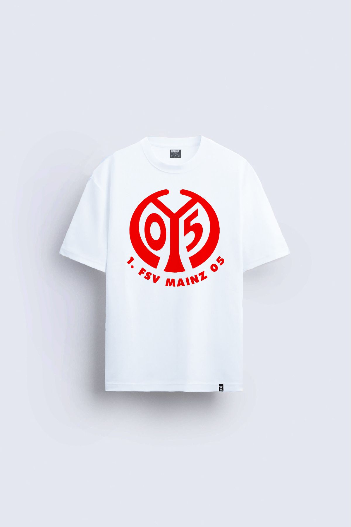 Darkia FSV Mainz 05 Futbol Takımı Baskılı Bisiklet Yaka Çocuk Yetişkin Beyaz Tişört T-shirt