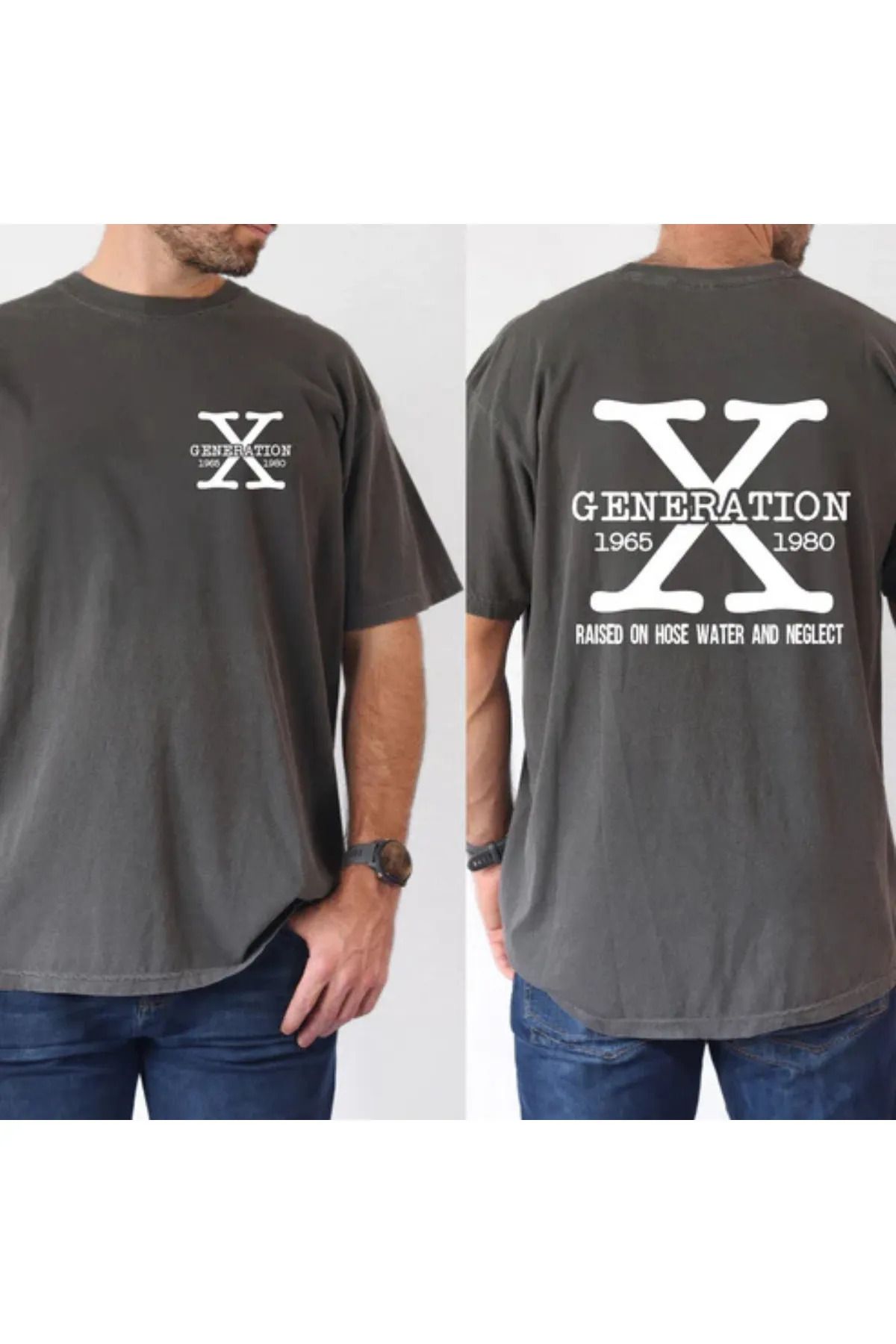 FeaR LeeS GENERATION X Raised On Hose Water And Neglect Baskılı Oversize T-shirt