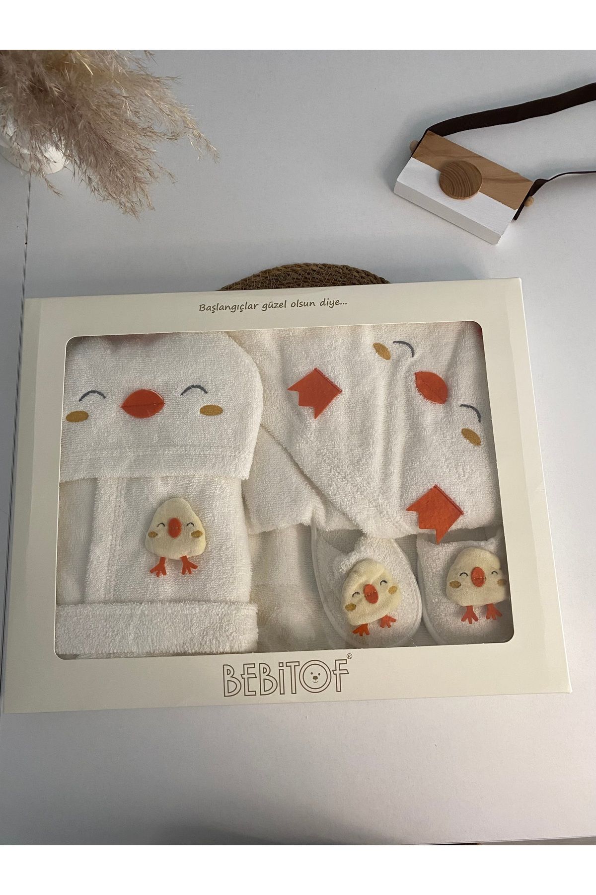 Bebitof Bebek 3’lü bornoz takımı