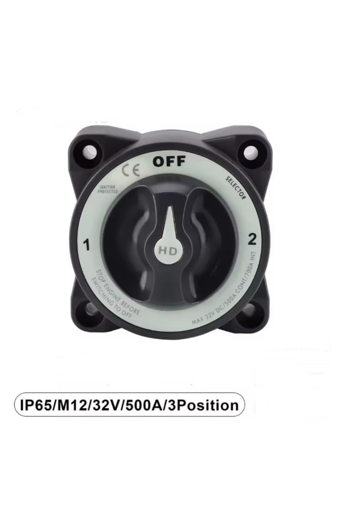 Maroces MR-275H AKÜ DEVRE KESİCİ ŞALTERİ 500A AGIR HİZMET 3P 12-32V OFF 1+2