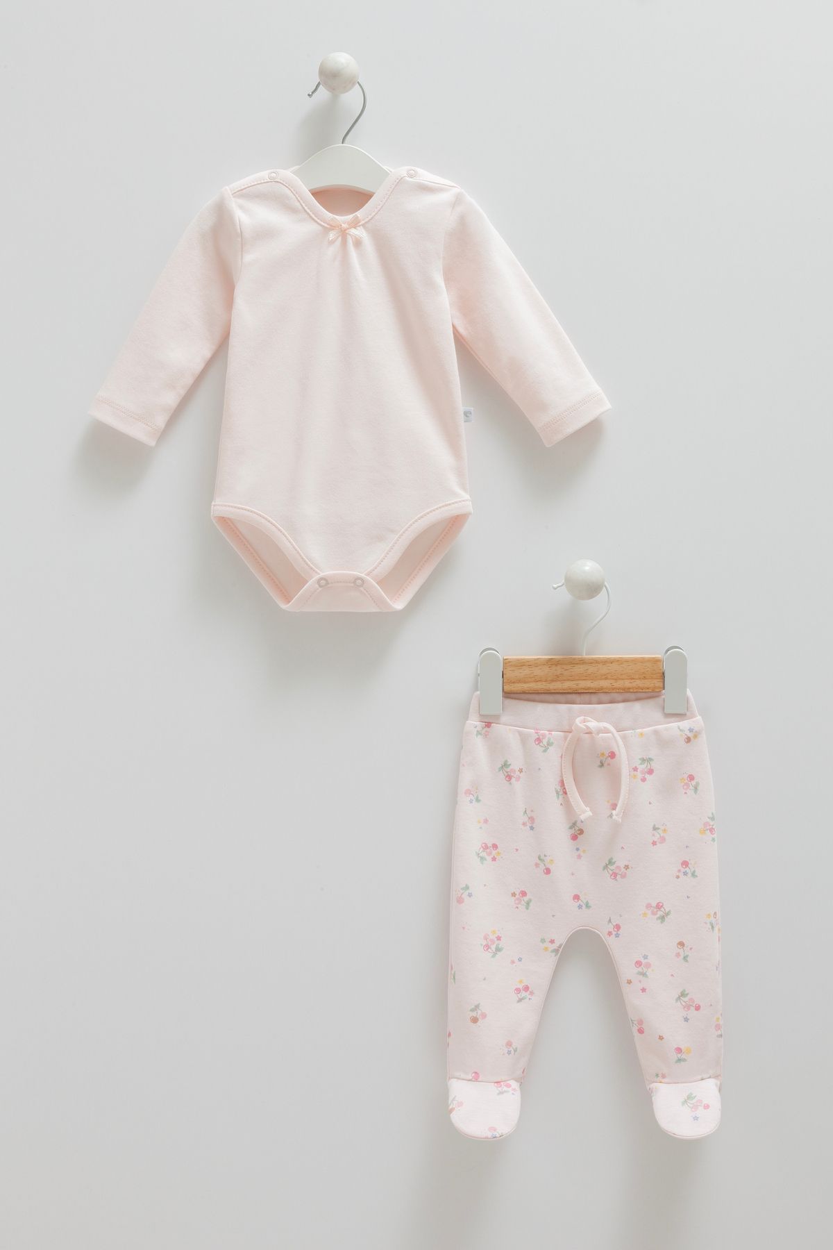 Caramell Little Emu Cherry Baby Body Pantolon Takımı