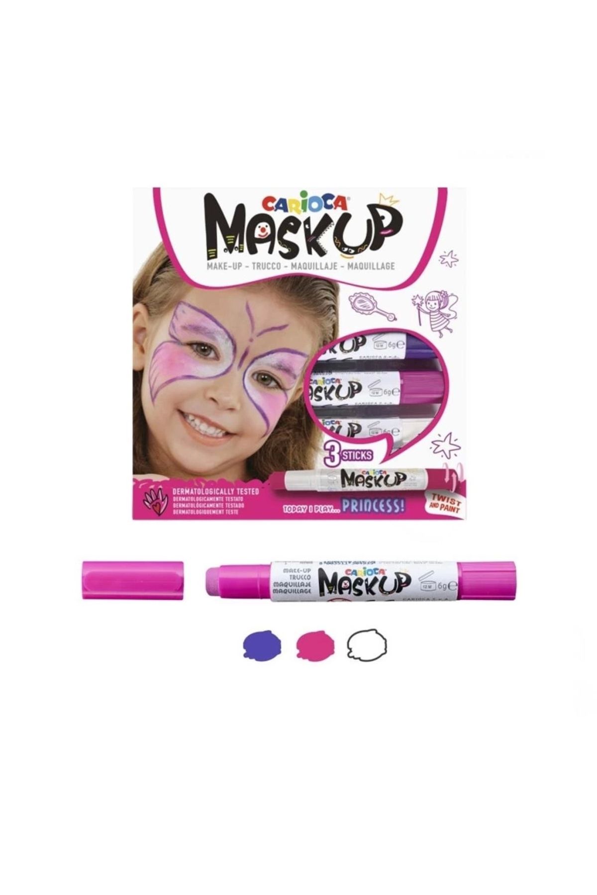 Nemere Carioca Mask Up Yüz Boyası 3 Renk Princess