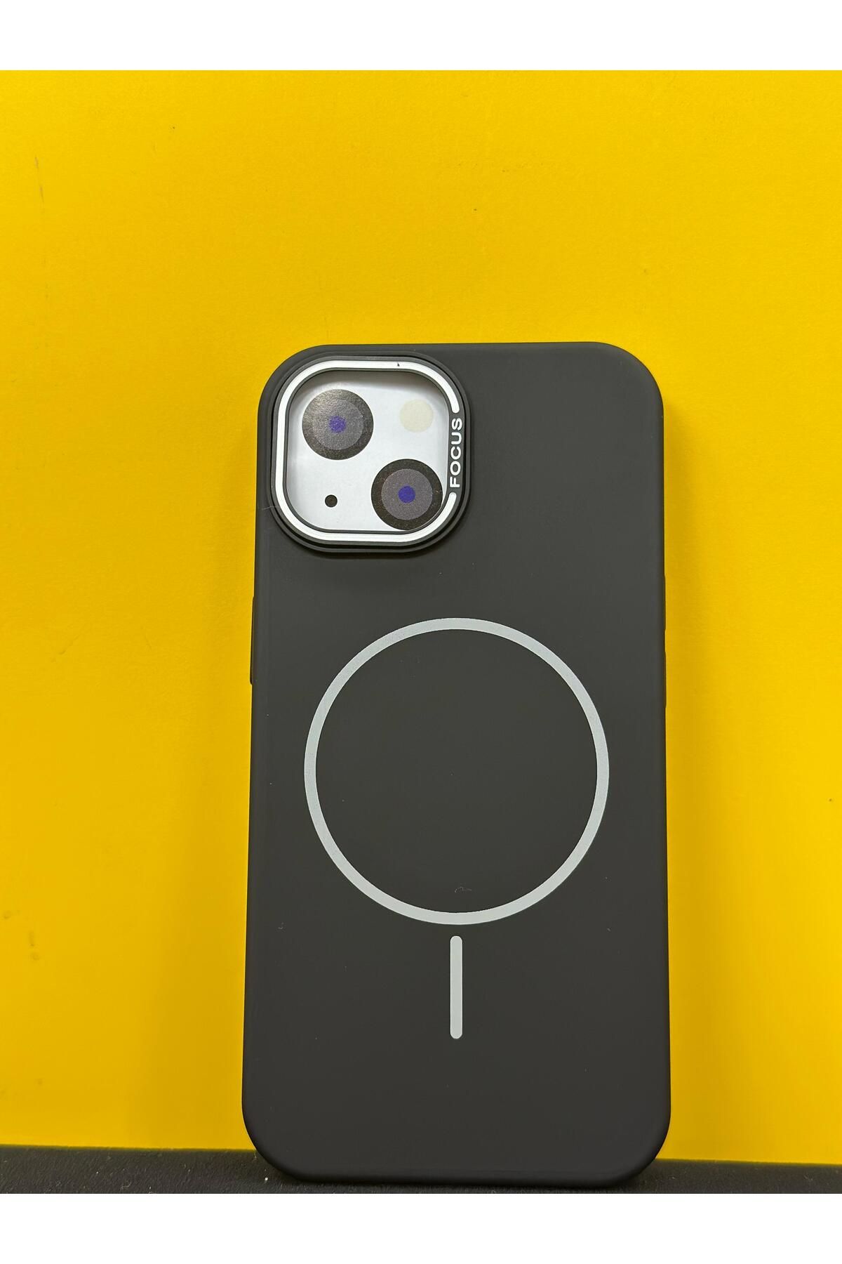 PEXURA TECH Apple iPhone 14 Plus Magsafe Uyumlu Mat Silikon Telefon Kılıfı + Metal Kamera Koruma