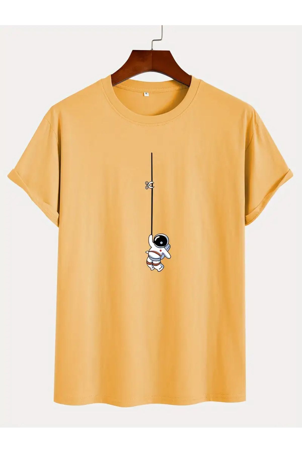 NEW TRENDY COLLECTİON Astronot Baskılı %100 Pamuk Erkek T-shirt