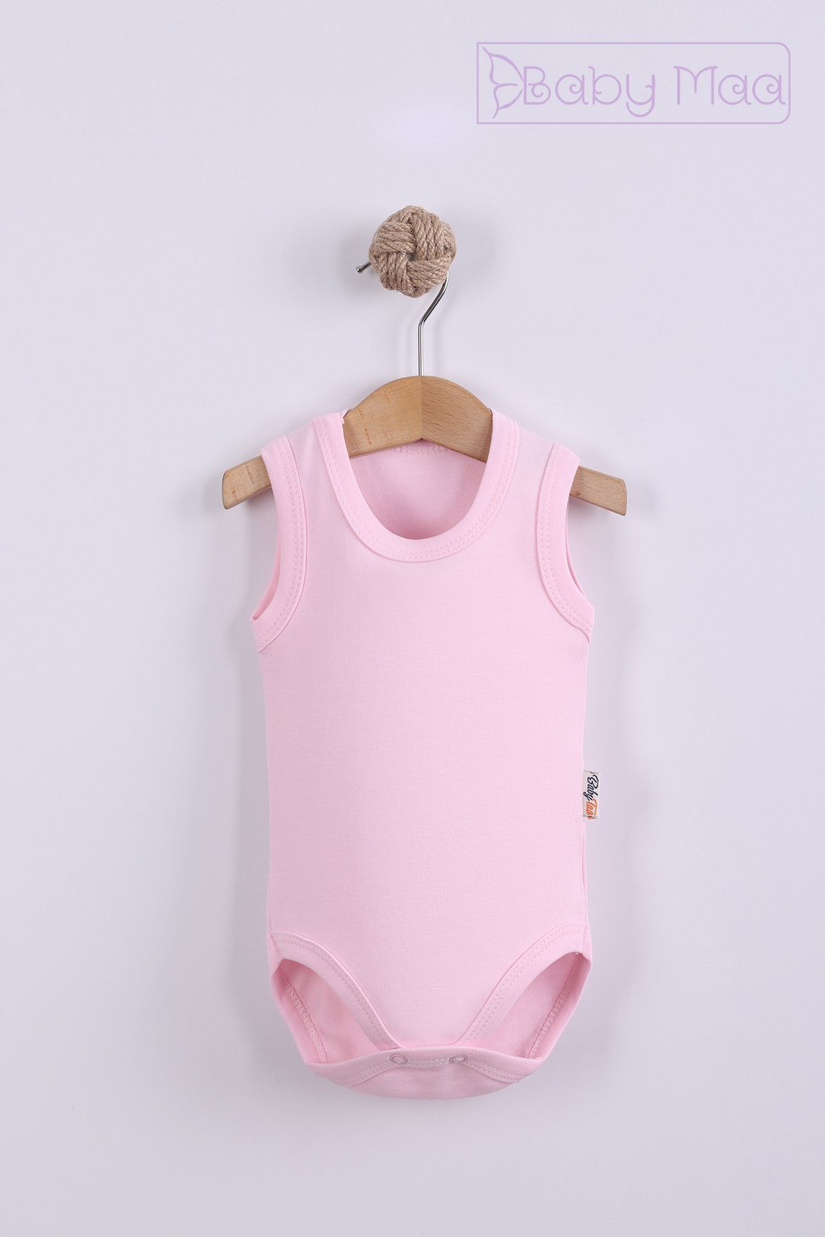 Baby Maa %100 Pamuk Kolsuz Bebek Zıbın Body 4 Adet (0-3 / 3-6 / 6-9 / 9-12 Ay Seçenekli)