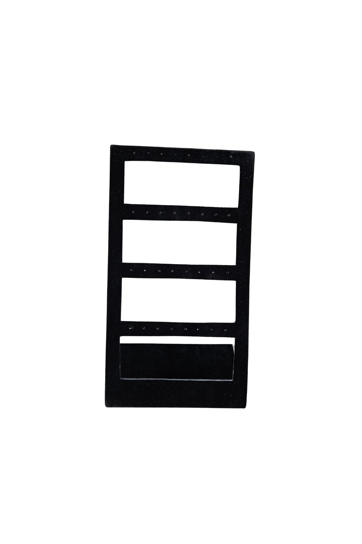 ÖZER KUTU 16'lı 4 Basamaklı Sac Süet Küpelik Standı (12x20 cm)