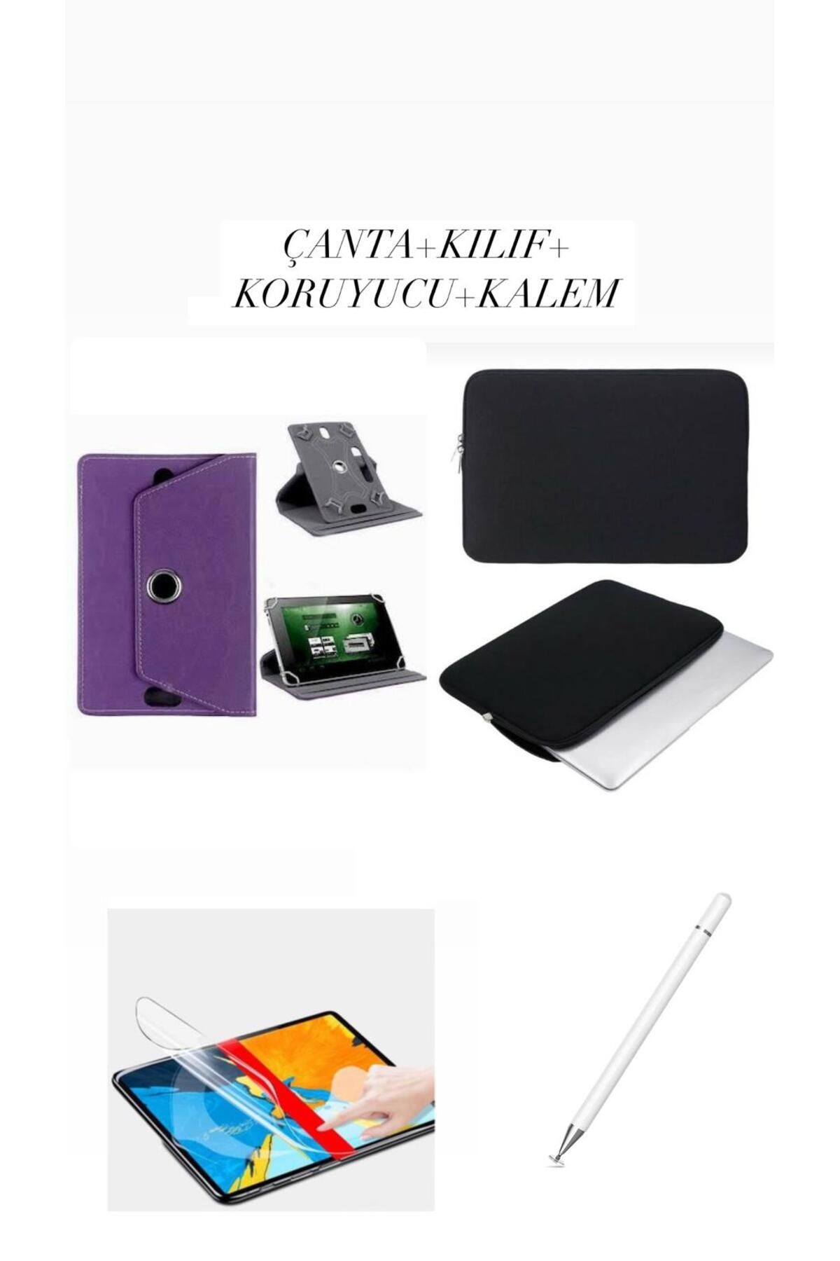 corcishop Lenovo Tab M9 TB310FU Uyumlu 4in1 Set Kılıf Kalem Çanta Nano Koruyucu