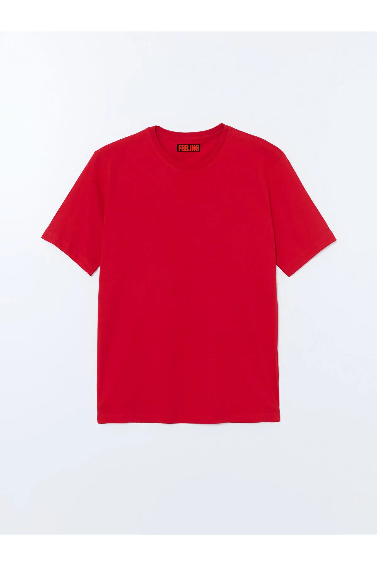 MARKATEM Unisex Yumuşak Dokulu Kadın Erkek Slim Fit Bisiklet Yaka Pamuklu Basic T-shirt