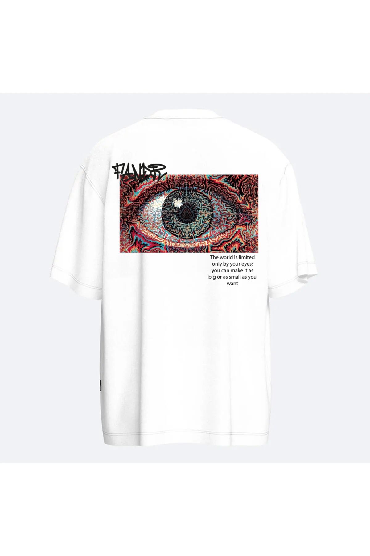 Fandr Store Beyaz Oversize Vision Unisex T-shirt