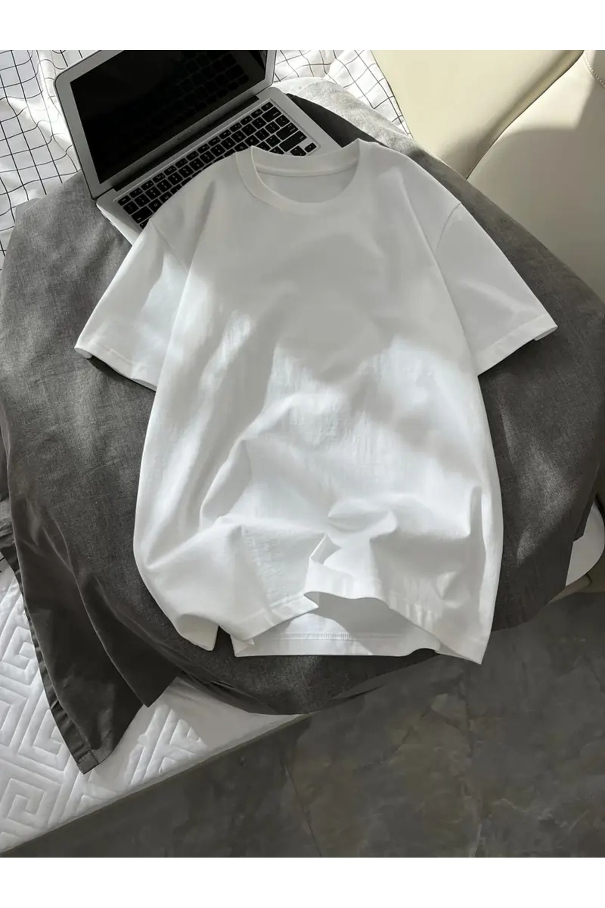 NEW TRENDY COLLECTİON Basit Düz Renk T-shirt, Erkek Rahat Sokak Tarzı