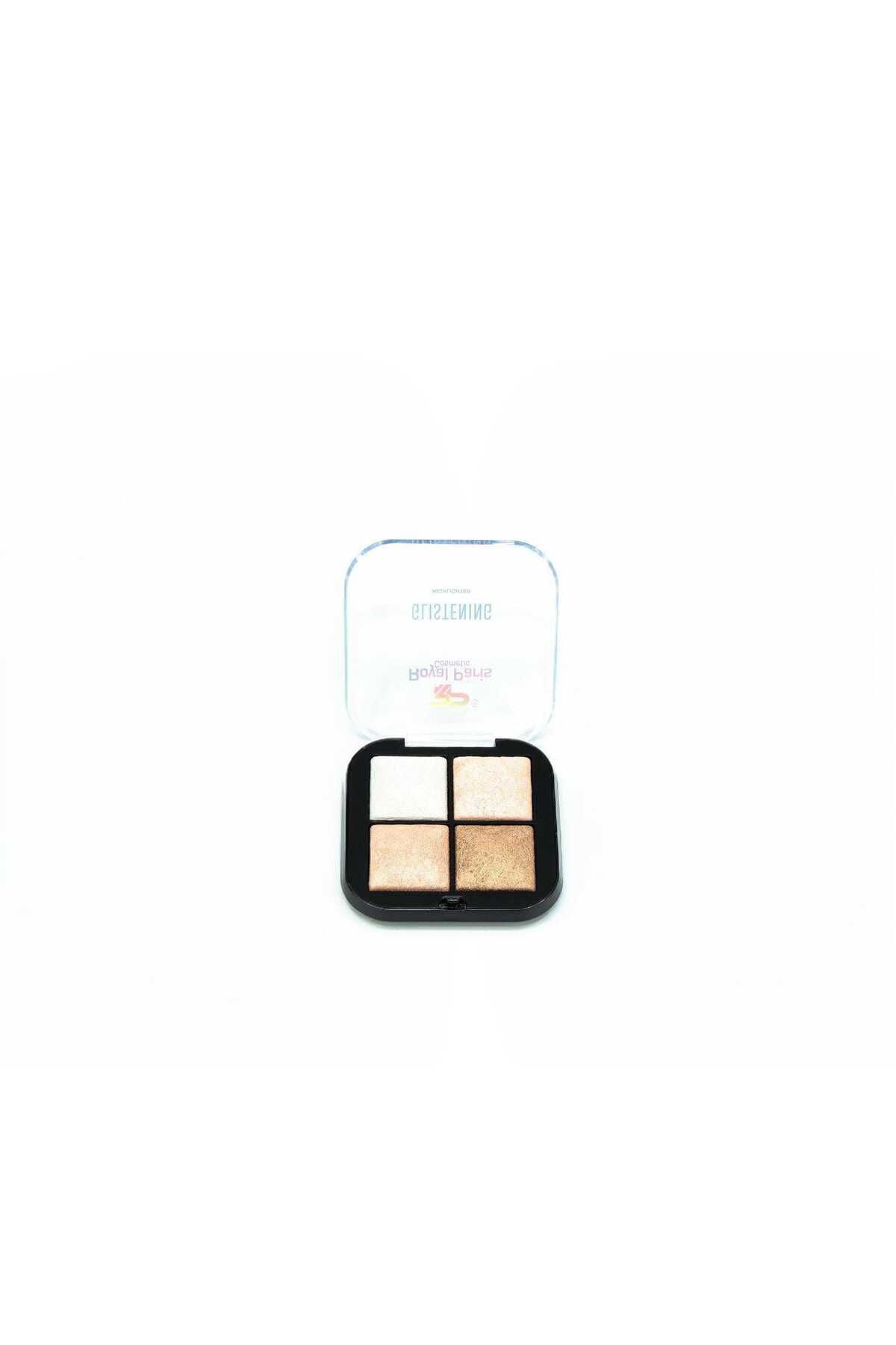 Qulaccia Professional Make-up - Highlighter Paleti -Mükemmel Işıltı- Aydınlatıcı 4lü Palet