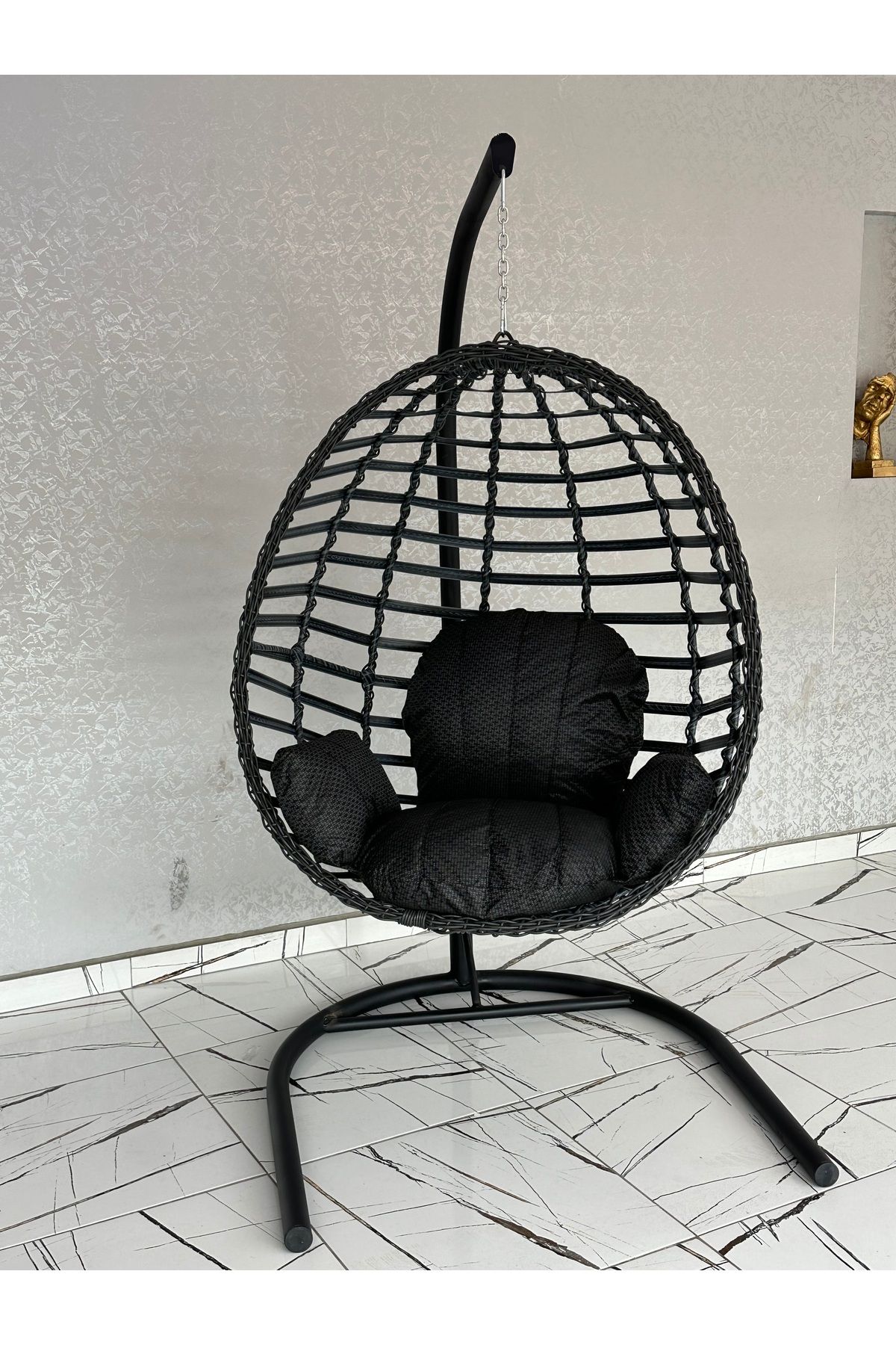 Öztürk home Rattan Balon Salıncak Armut Salıncak