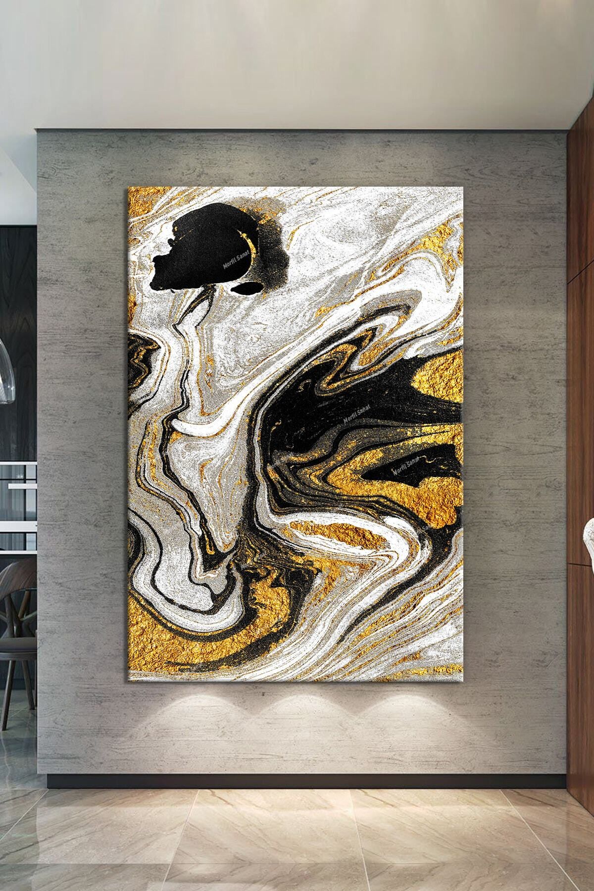 Morfil Sanat Atölyesi Renklerin Dansı Soyut Sanatsal Kanvas Tablo