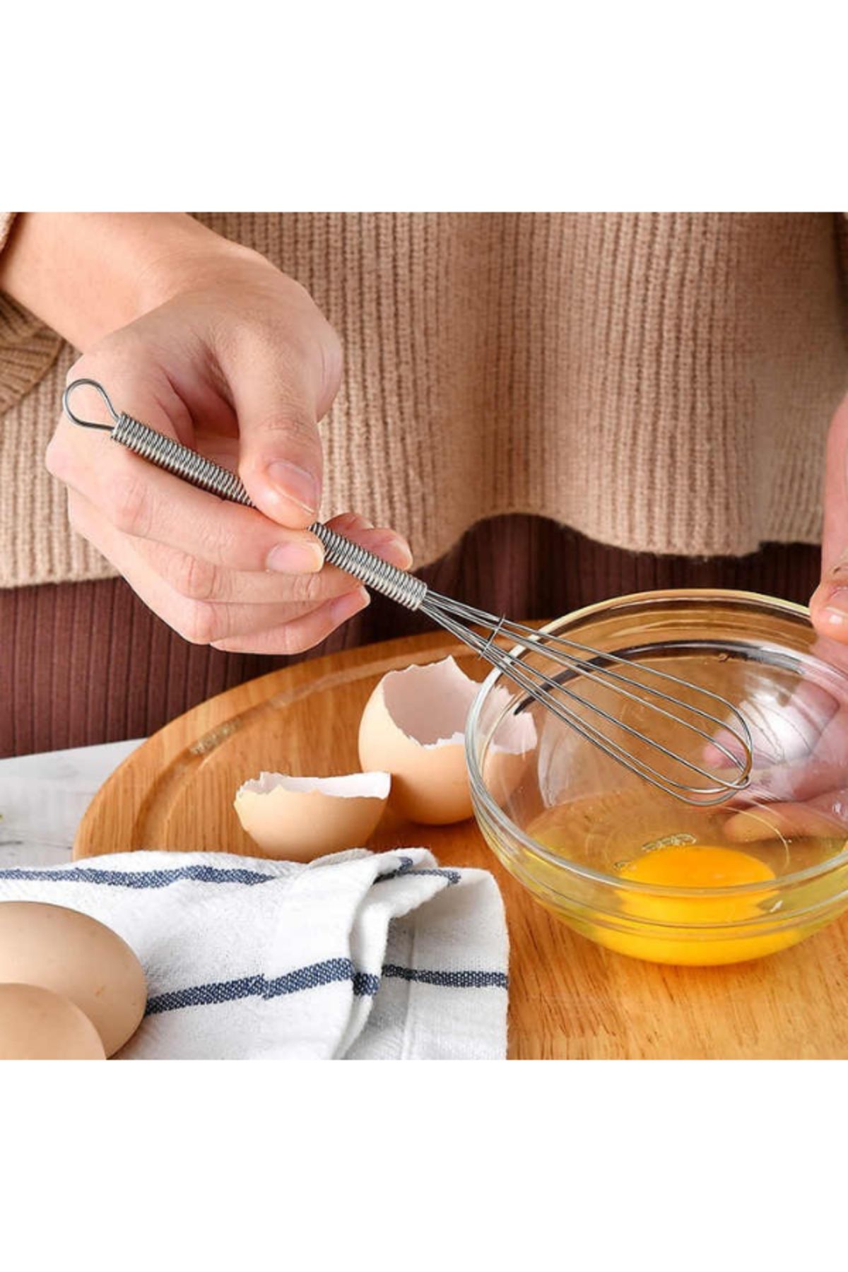 KuantumHome 6’lı Paslanmaz Çelik Mini Çay Kaşığı & Mini Çırpıcı Seti Şık ve Pratik Sunum, Kahve Esnek Dokunuş