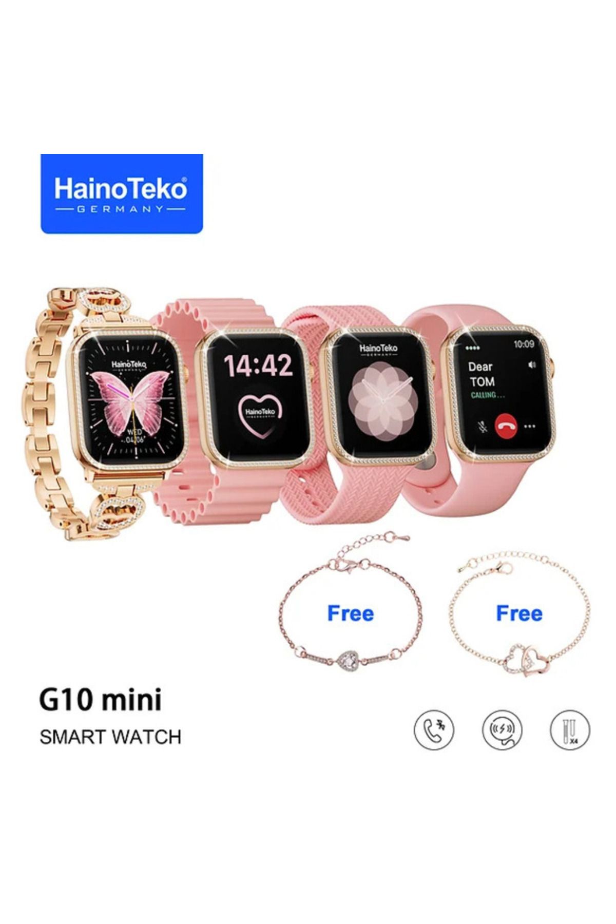 Missey HRS Teknoloji G10 Mini 3 Kordonlu Akıllı Saat – Şıklık ve Teknolojiyi Bileğinizde Taşıyın