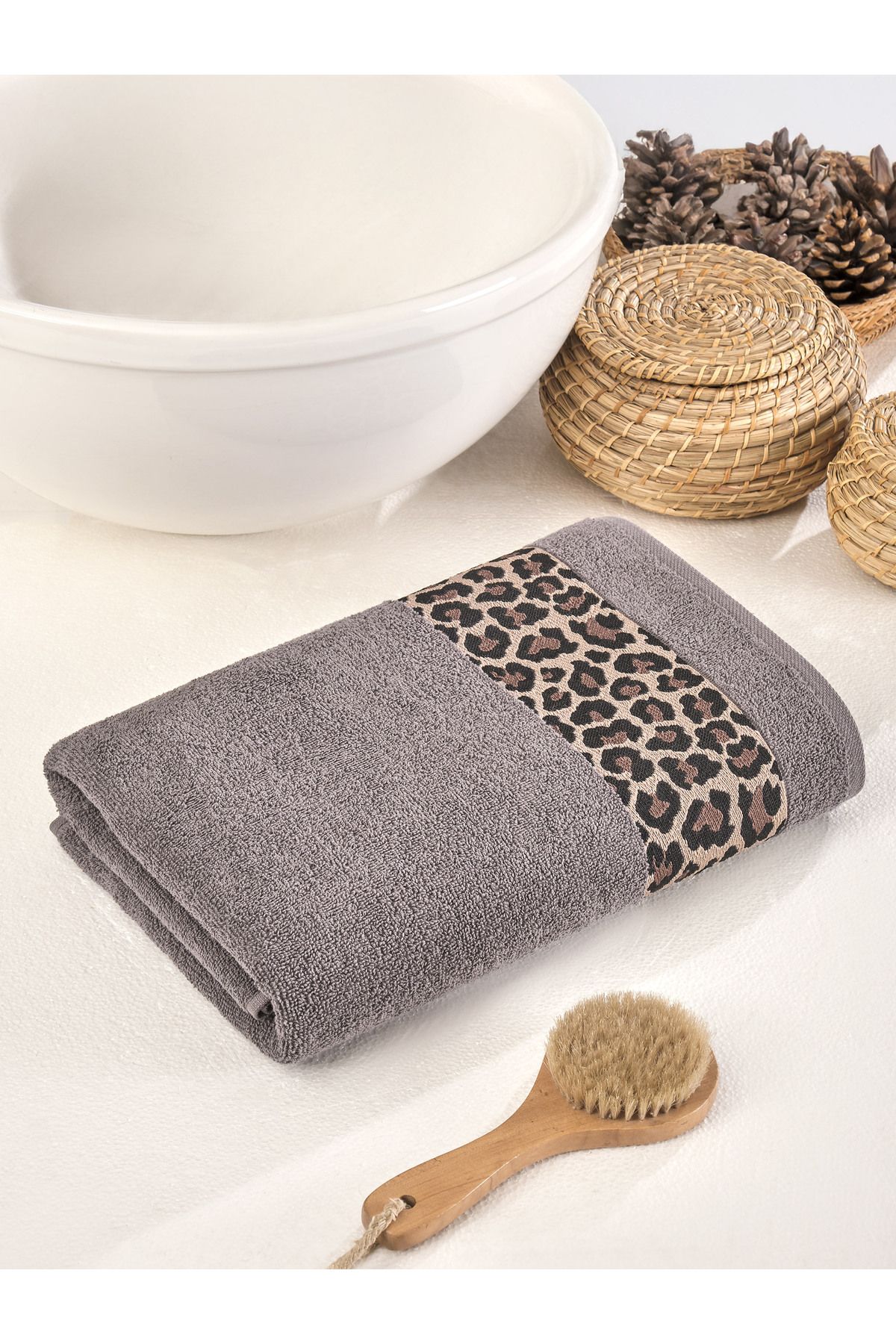 PHILIPPUS Leopar %100 Pamuk 70*140 Banyo Havlusu
