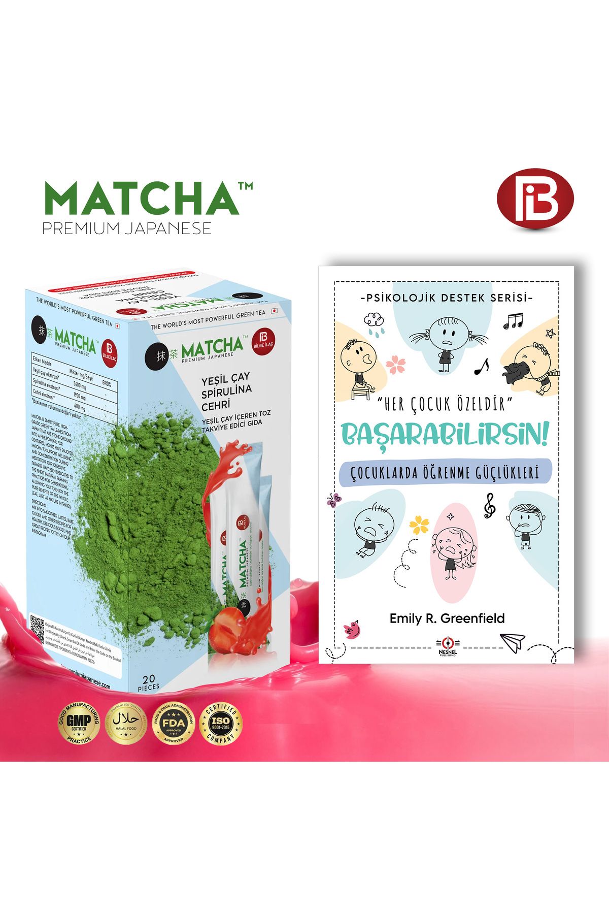 nesnel yayınlar Bilge İlaç Çilek Aromalı Detox Form Maça Çayı 1 Kutu ve Çocuklarda Öğrenme Güçlükleri